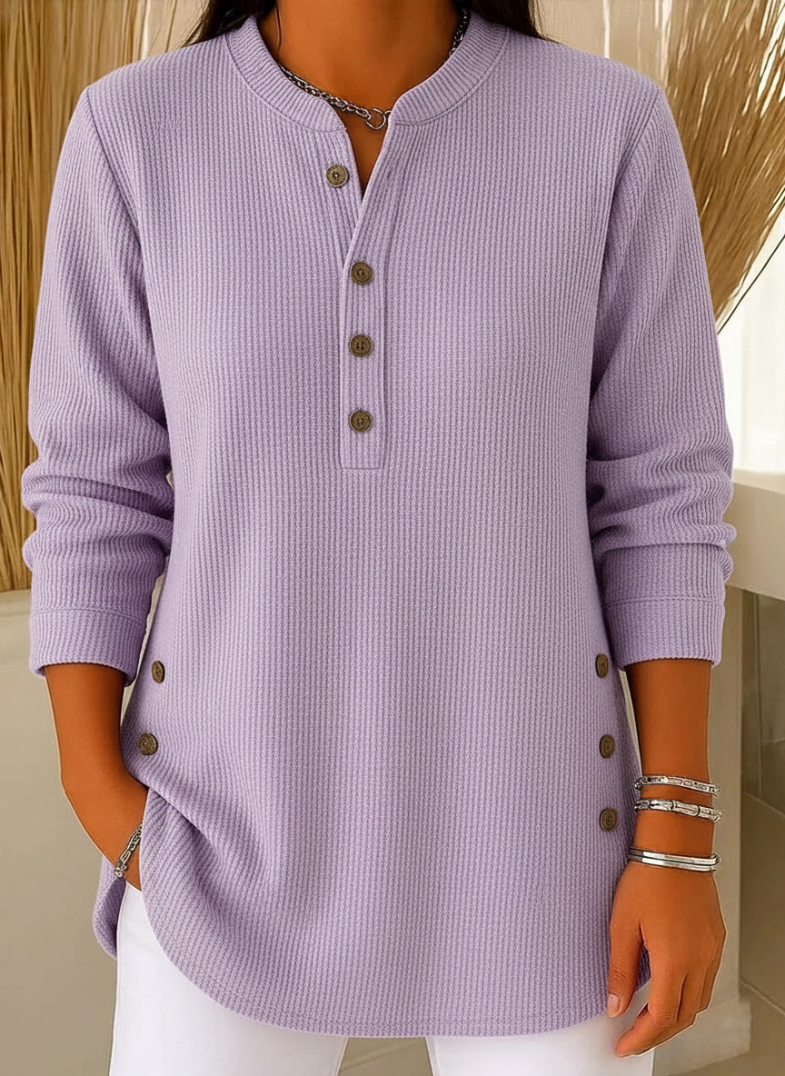 CLEARANCE SALE🔥 Women's Solid Color Crew Neck Long Sleeve Casual Loose Knit Pullover