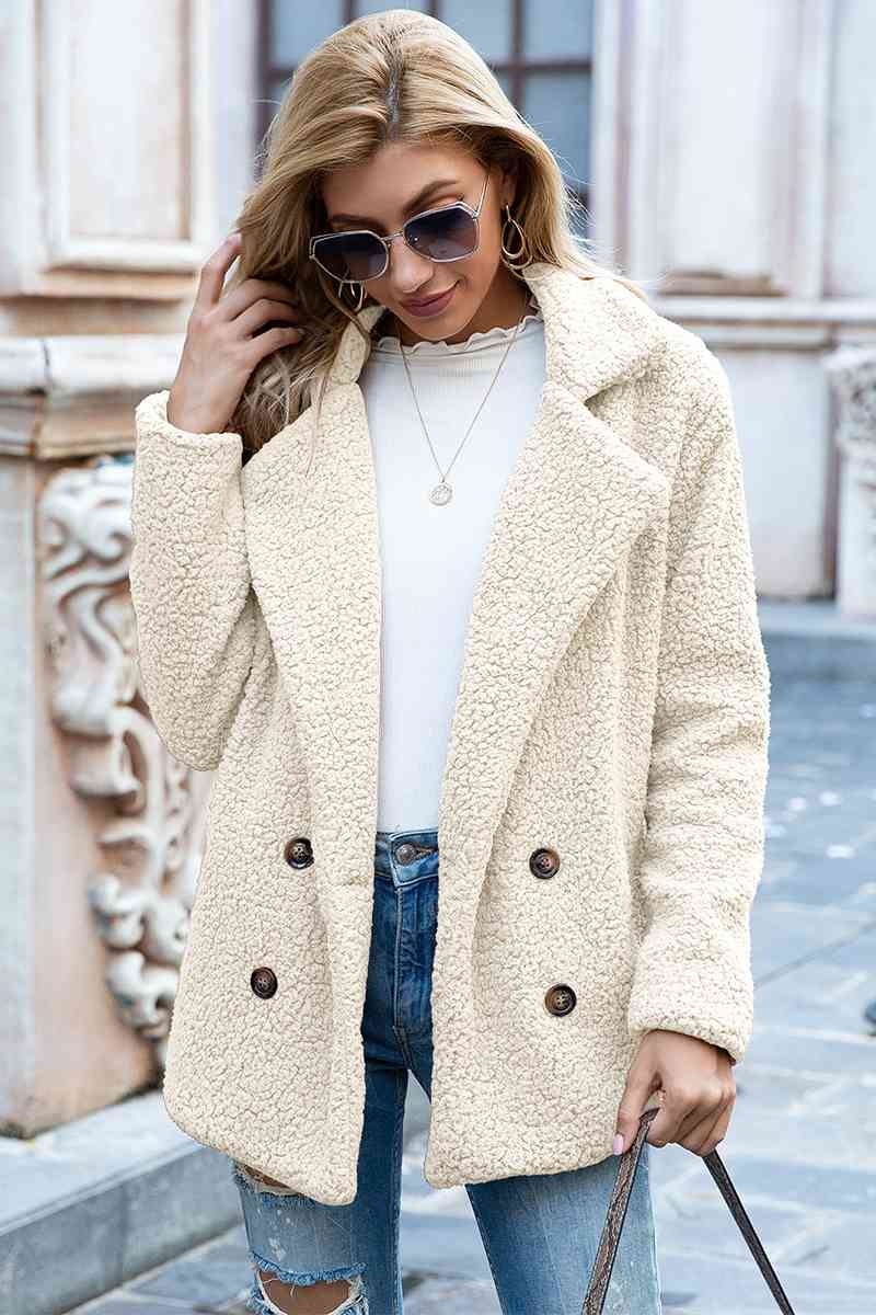 Christmas Hot Sales: 60% Off - Women’s Sherpa Teddy Jacket – Warm Fleece Coat with Double Buttons