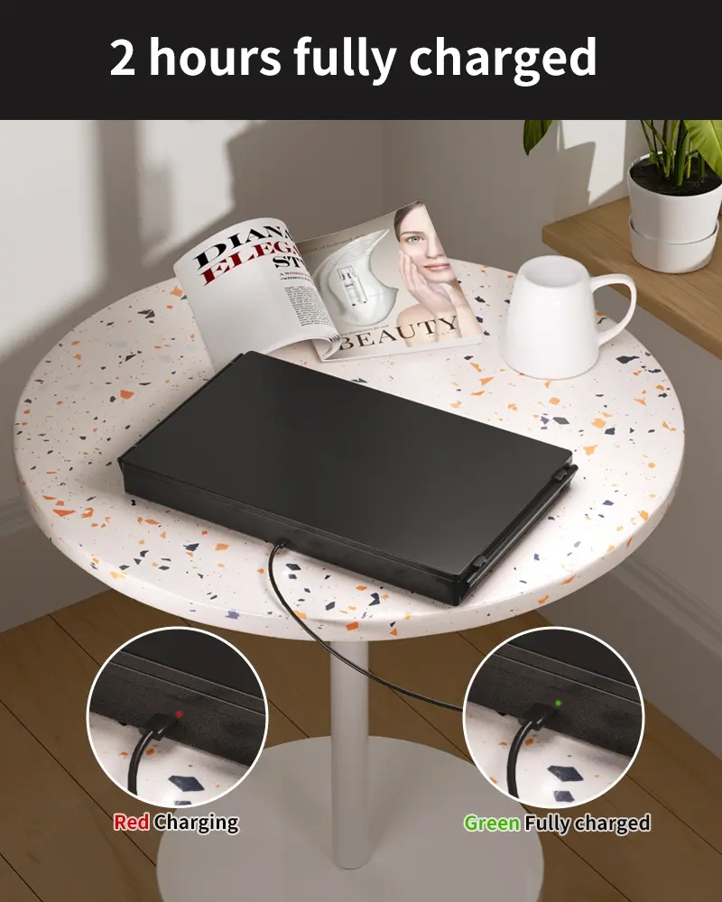 Adjustable LED Light 3 Way Mirror, Portable Trifold Mirror for Shaving, Grooming, Hair Styling, Dye Hair, Makeup, Braiding, 360 Degree Mirror