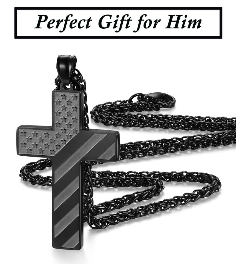 🏆Flash Sale⚡ 50K+ SOLD! Almost Gone-💥🎉✨Flag Cross Necklace,Best Gifts