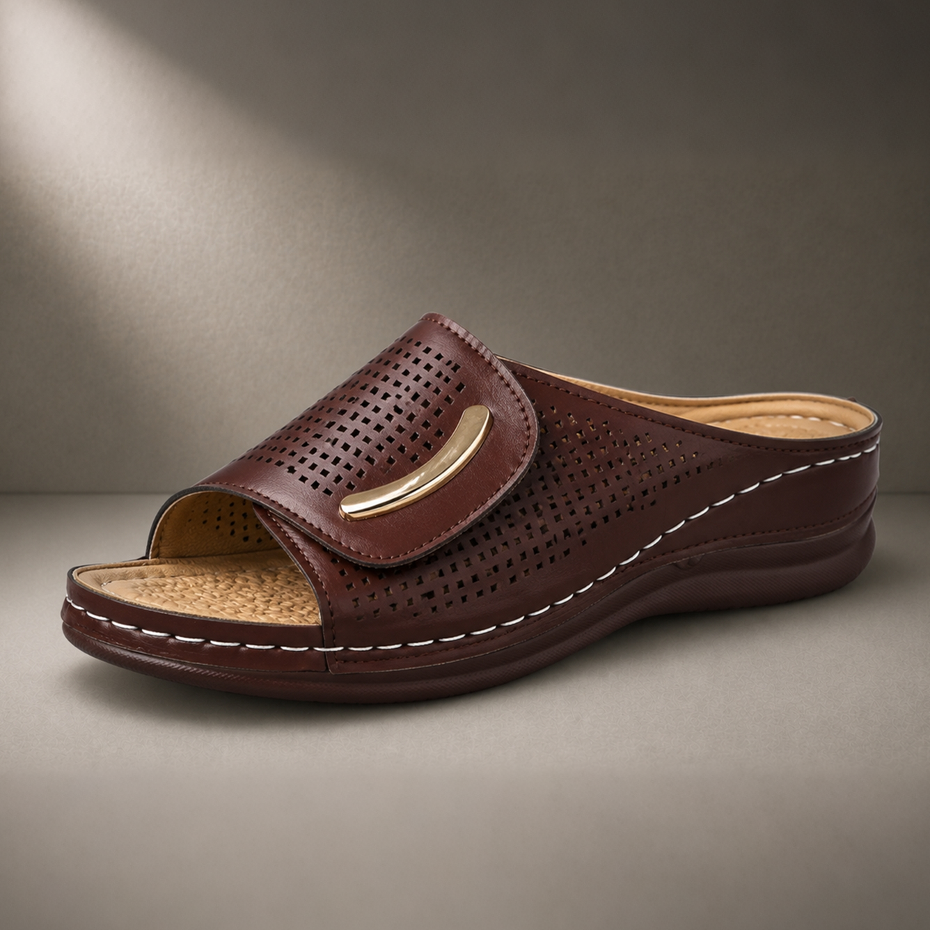 🔥Mother‘s Day 55% OFF — Peep Toe Hollow Out Orthopedic Slippers