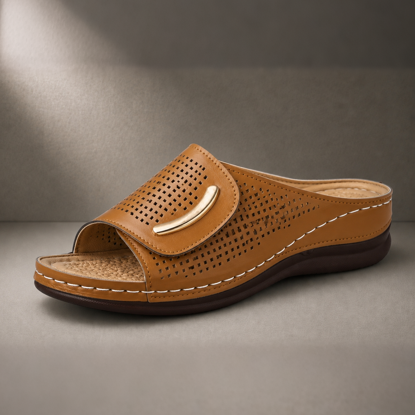 🔥Mother‘s Day 55% OFF — Peep Toe Hollow Out Orthopedic Slippers