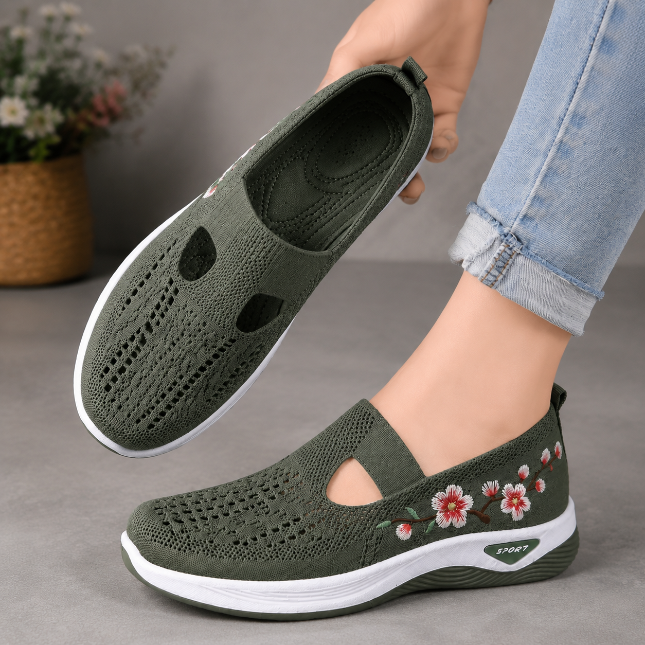 🔥 New Arrival Special: Up to 70% Off 🛒 Women's Orthopedic Slip-On Walking Shoes — Featuring arch support; breathable and lightweight.