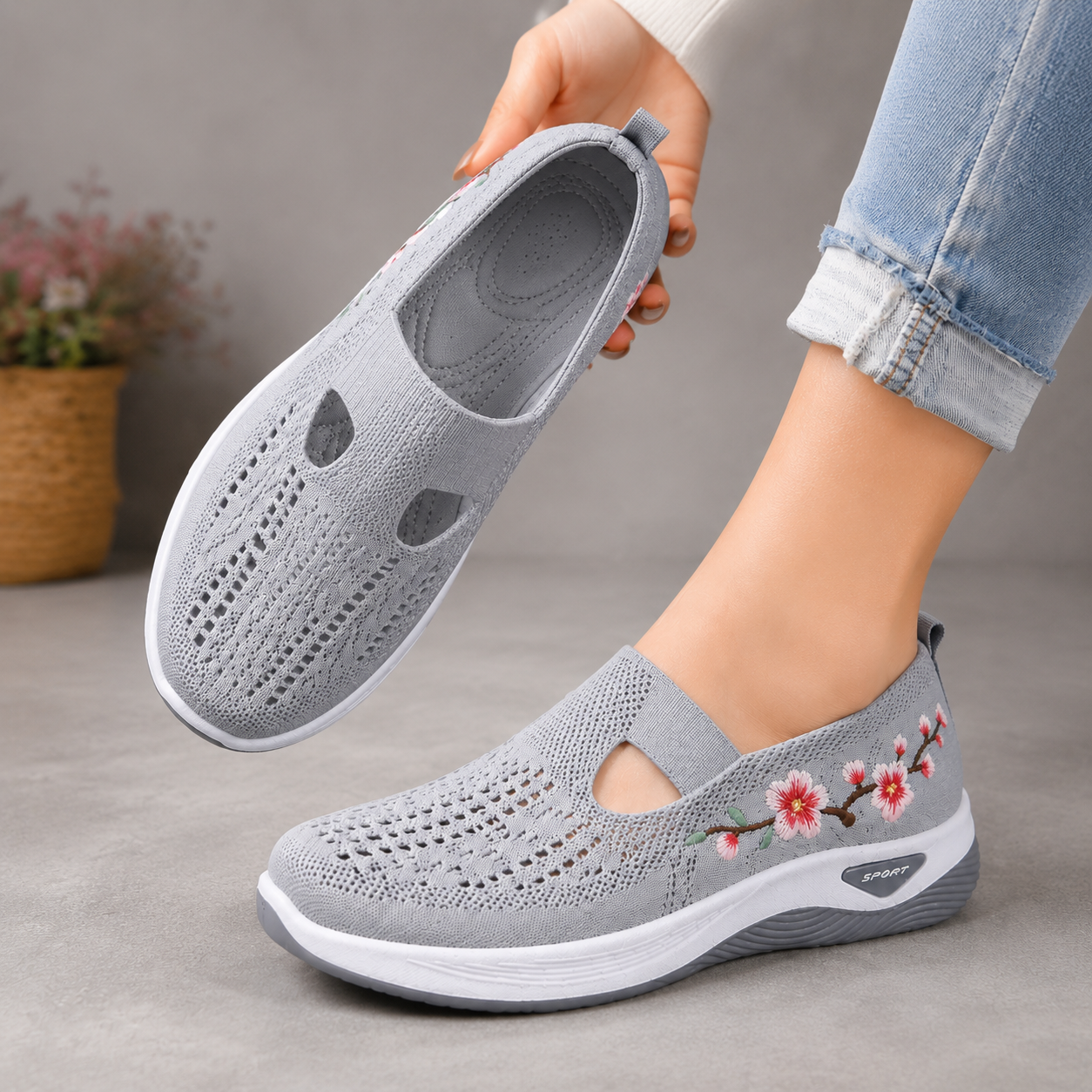 🔥 New Arrival Special: Up to 70% Off 🛒 Women's Orthopedic Slip-On Walking Shoes — Featuring arch support; breathable and lightweight.