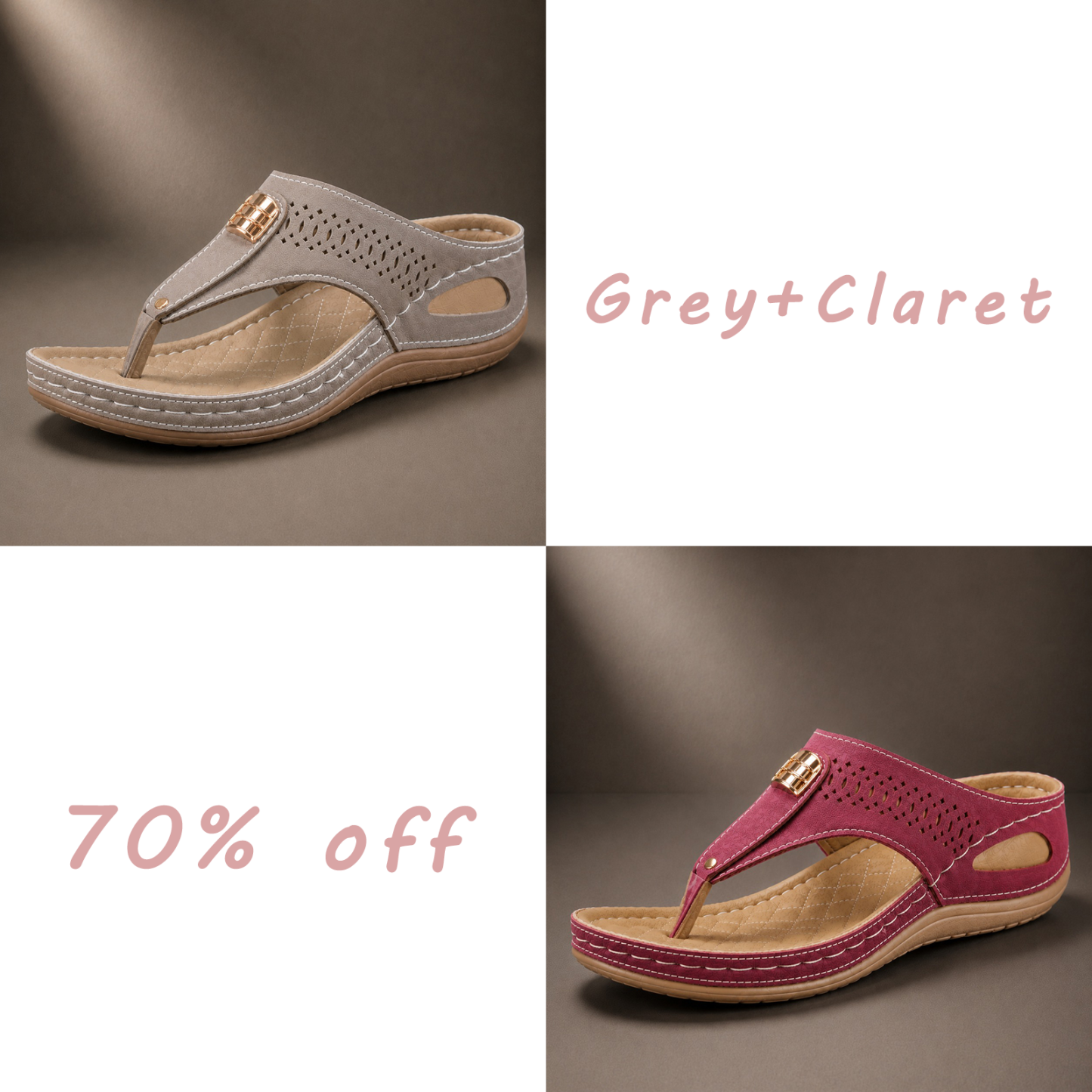 LAST DAY 70% OFF ✨ Women’s Breathable Comfort Walking Sandals – Arch Support & Non-Slip Sole