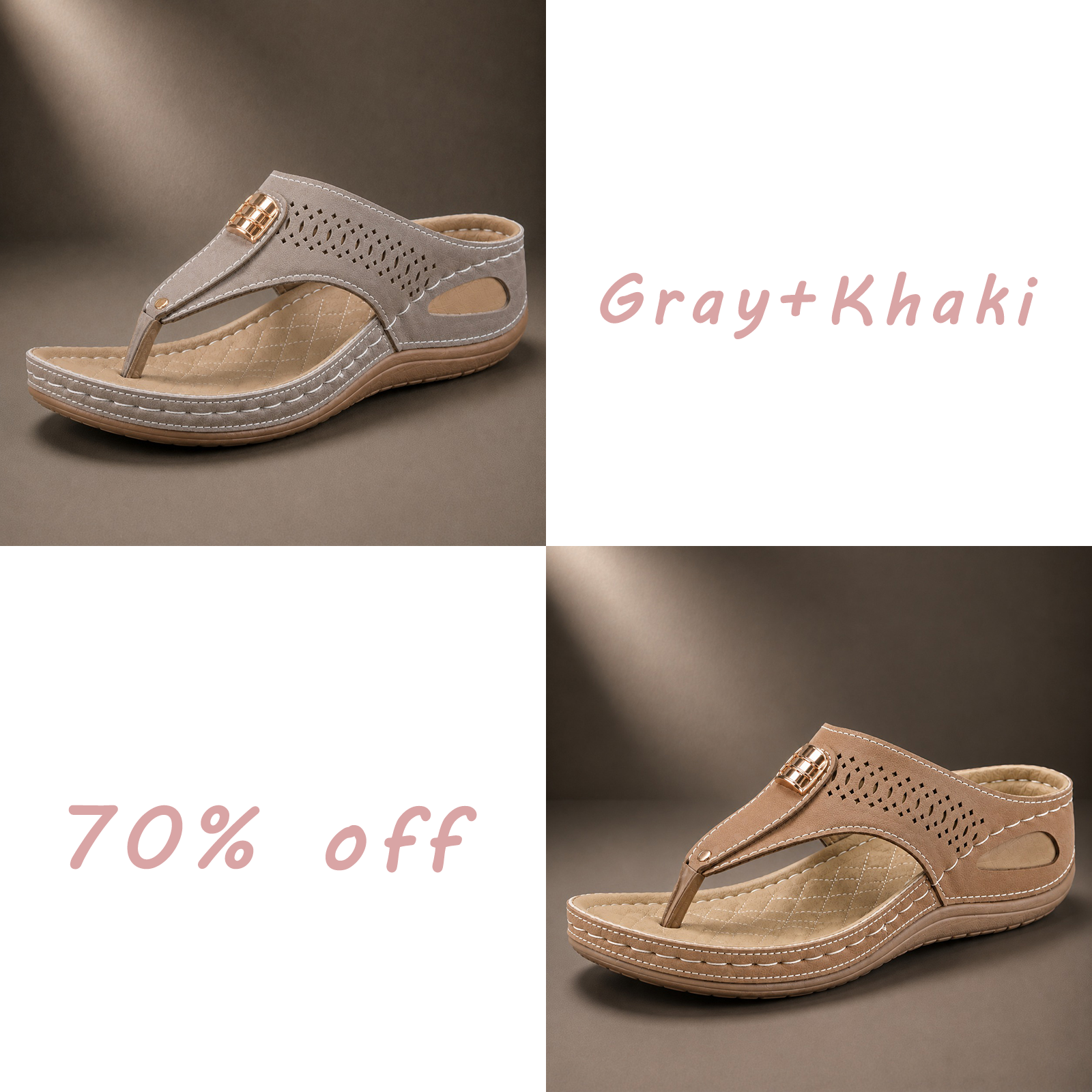 LAST DAY 70% OFF ✨ Women’s Breathable Comfort Walking Sandals – Arch Support & Non-Slip Sole