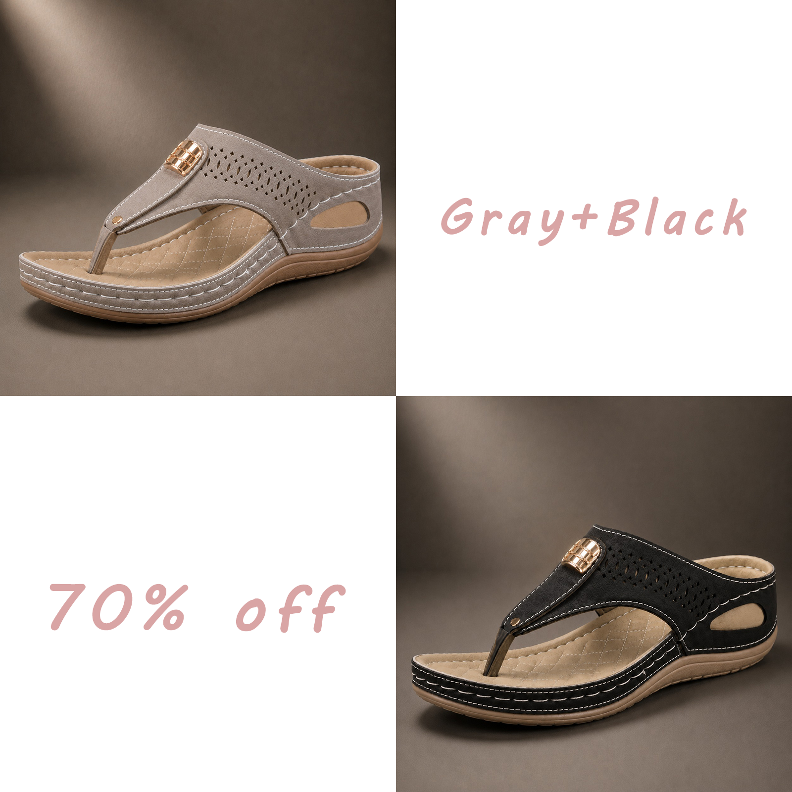 LAST DAY 70% OFF ✨ Women’s Breathable Comfort Walking Sandals – Arch Support & Non-Slip Sole