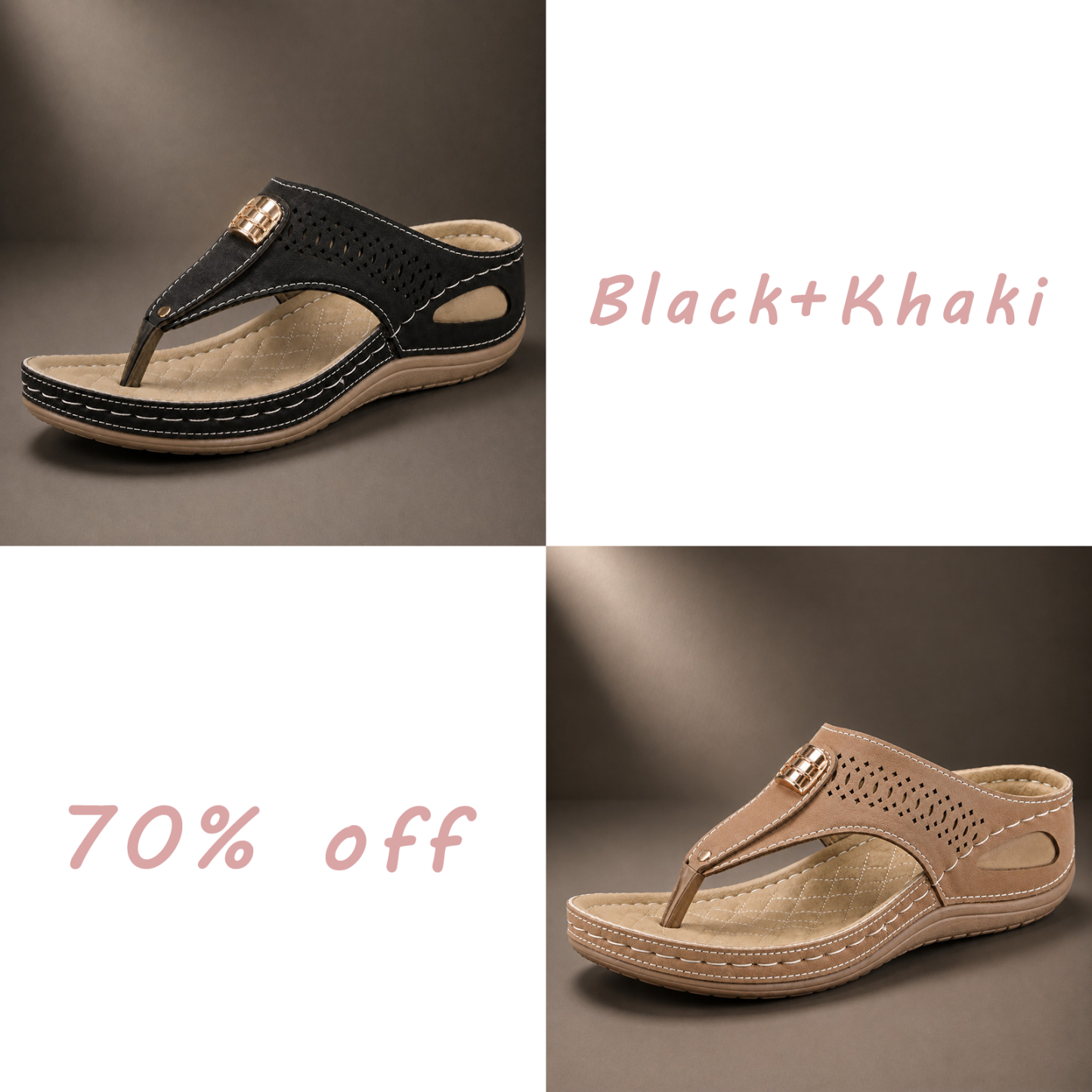 LAST DAY 70% OFF ✨ Women’s Breathable Comfort Walking Sandals – Arch Support & Non-Slip Sole