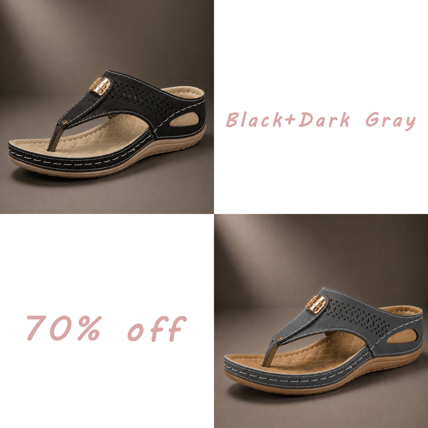 LAST DAY 70% OFF ✨ Women’s Breathable Comfort Walking Sandals – Arch Support & Non-Slip Sole