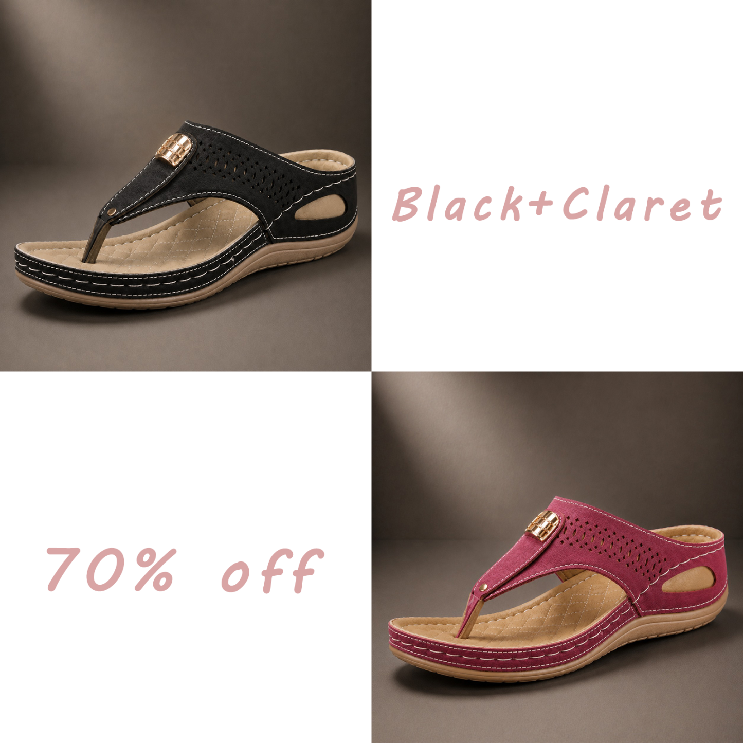 LAST DAY 70% OFF ✨ Women’s Breathable Comfort Walking Sandals – Arch Support & Non-Slip Sole
