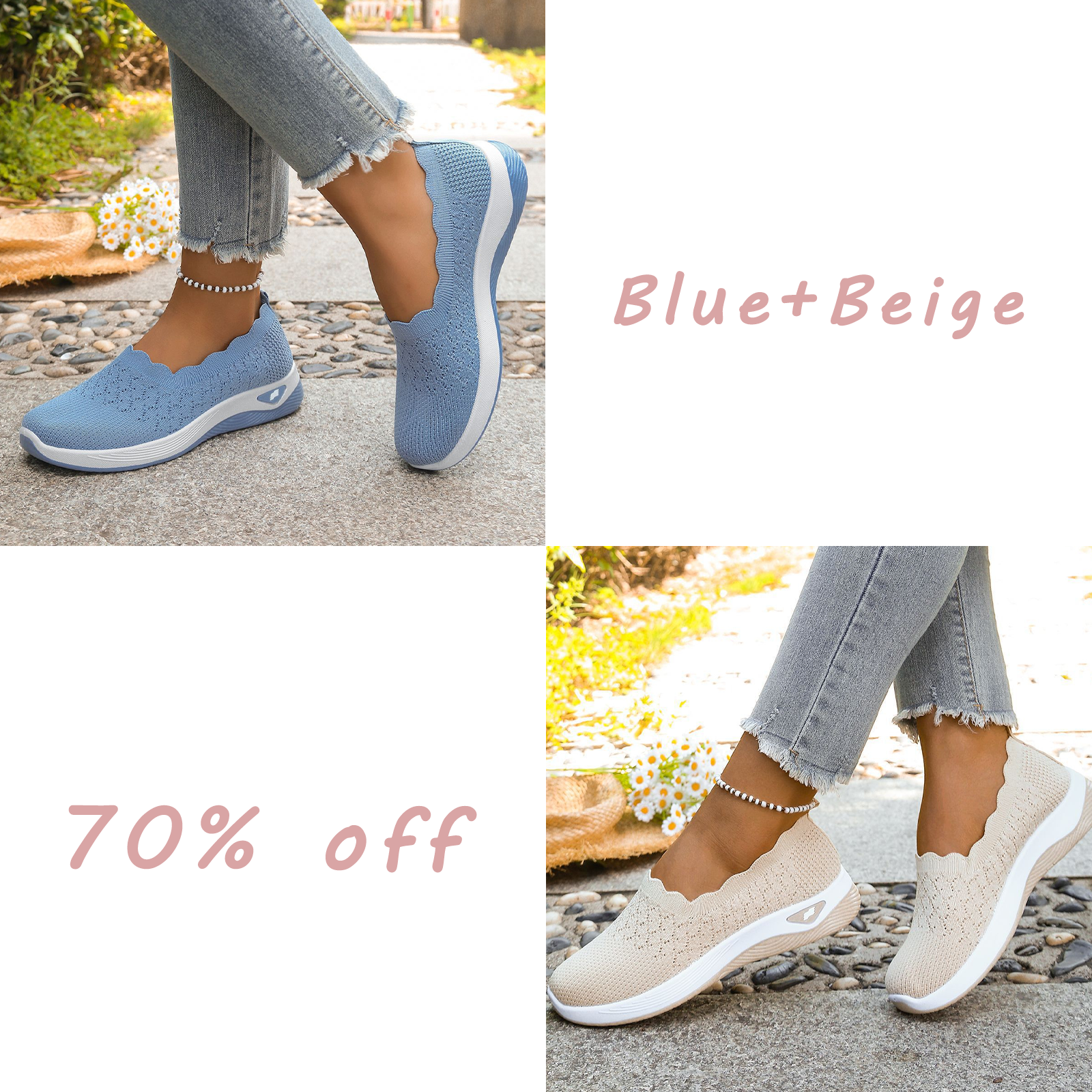 🔥Last day! 70% off!Women's Lightweight Breathable Walking Shoes