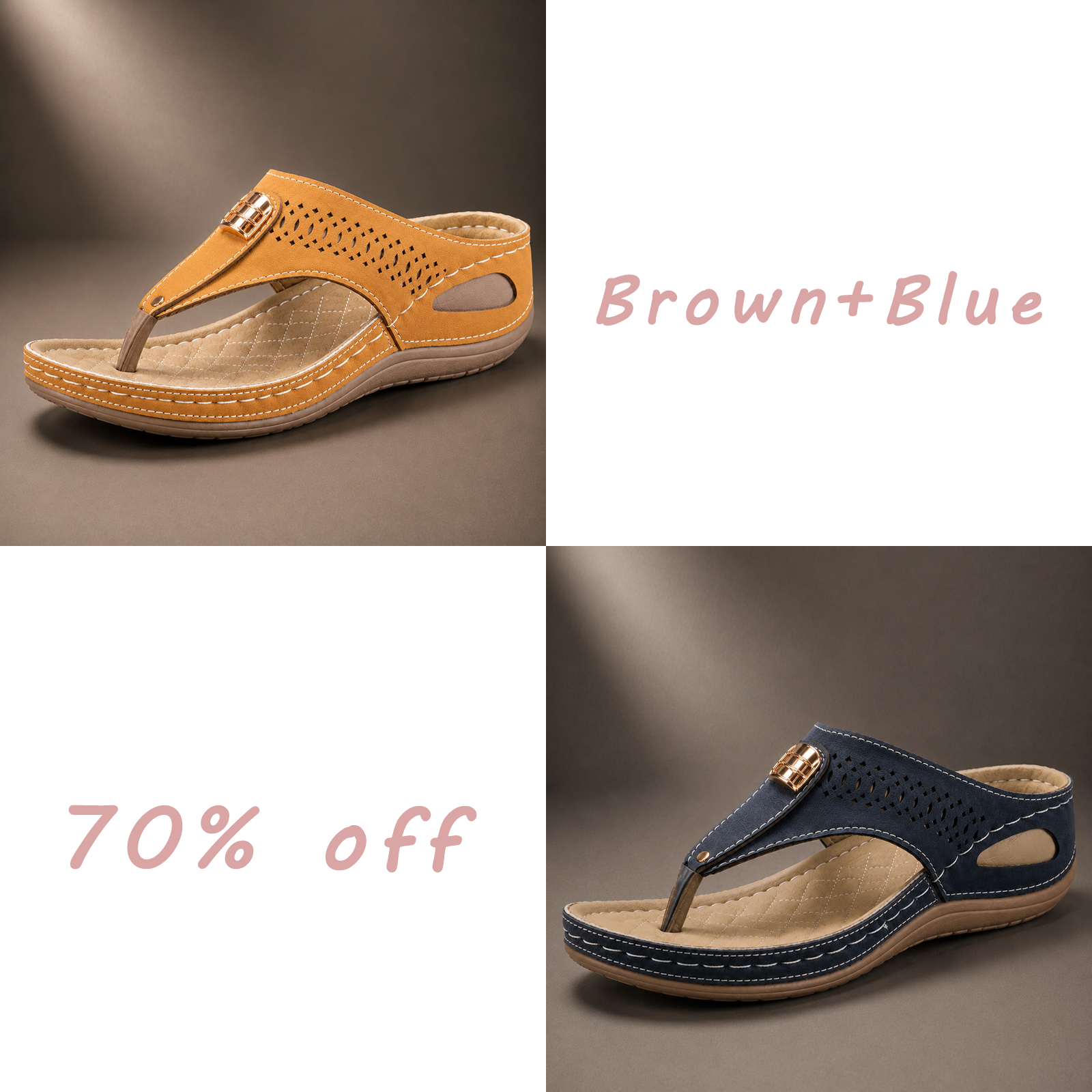 LAST DAY 70% OFF ✨ Women’s Breathable Comfort Walking Sandals – Arch Support & Non-Slip Sole
