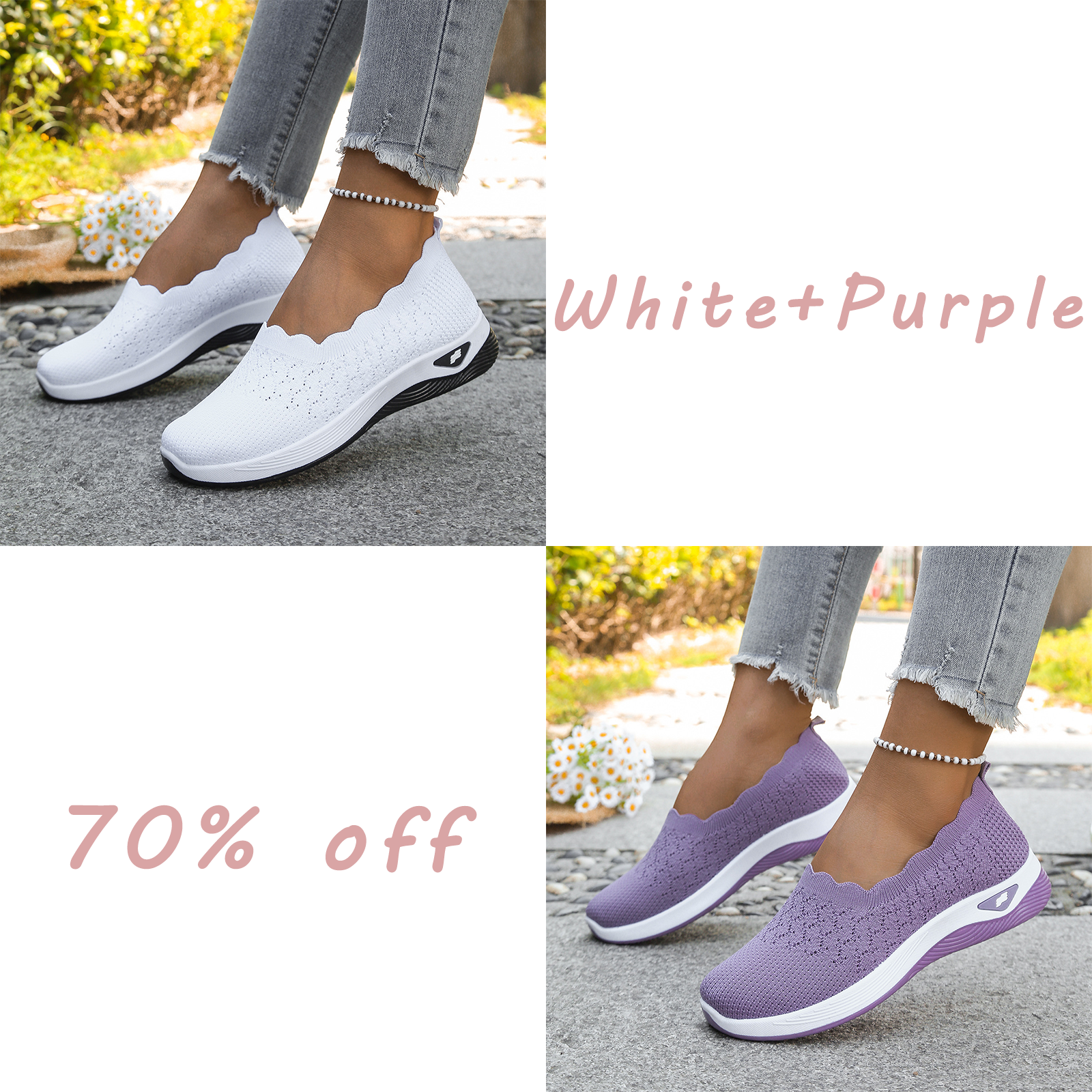🔥Last day! 70% off!Women's Lightweight Breathable Walking Shoes