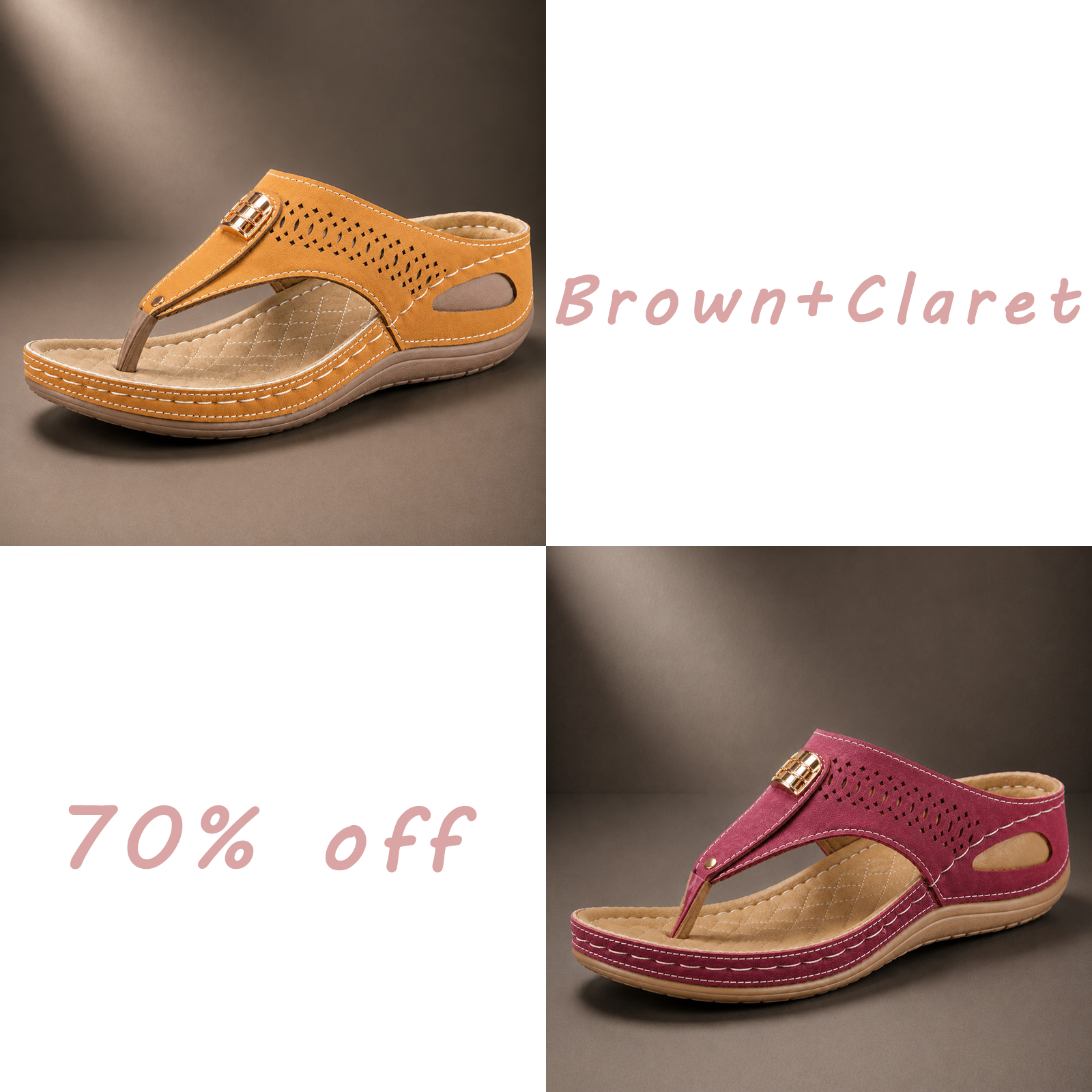 LAST DAY 70% OFF ✨ Women’s Breathable Comfort Walking Sandals – Arch Support & Non-Slip Sole
