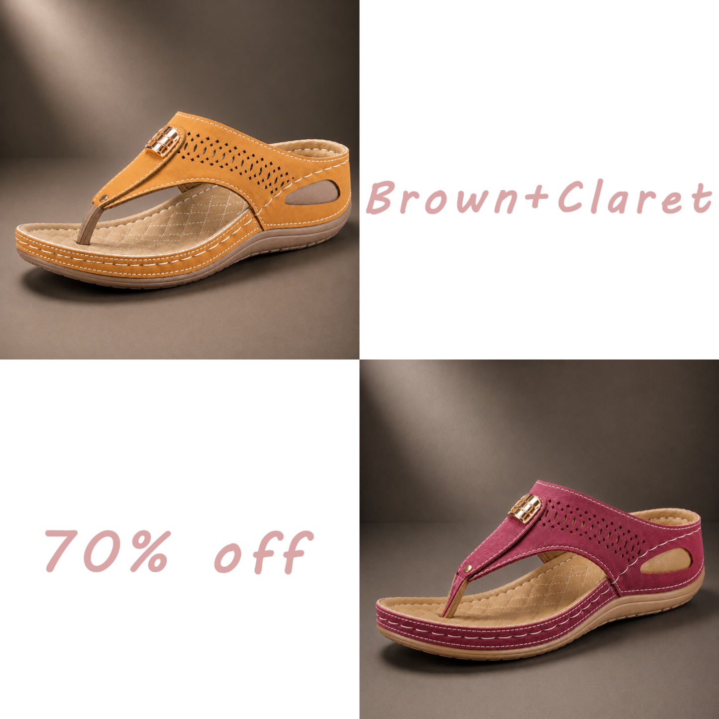 LAST DAY 70% OFF ✨ Women’s Breathable Comfort Walking Sandals – Arch Support & Non-Slip Sole