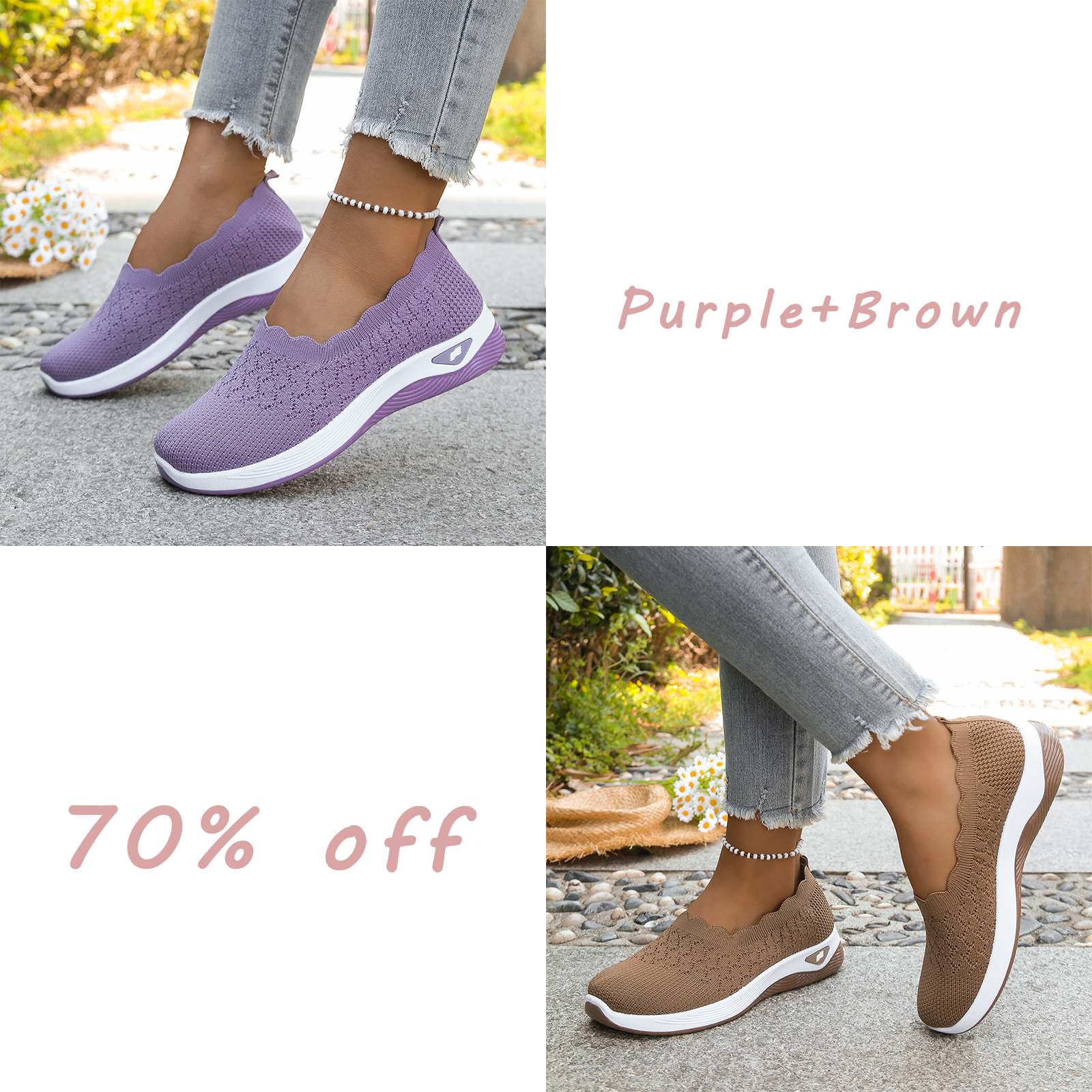 🔥Last day! 70% off!Women's Lightweight Breathable Walking Shoes