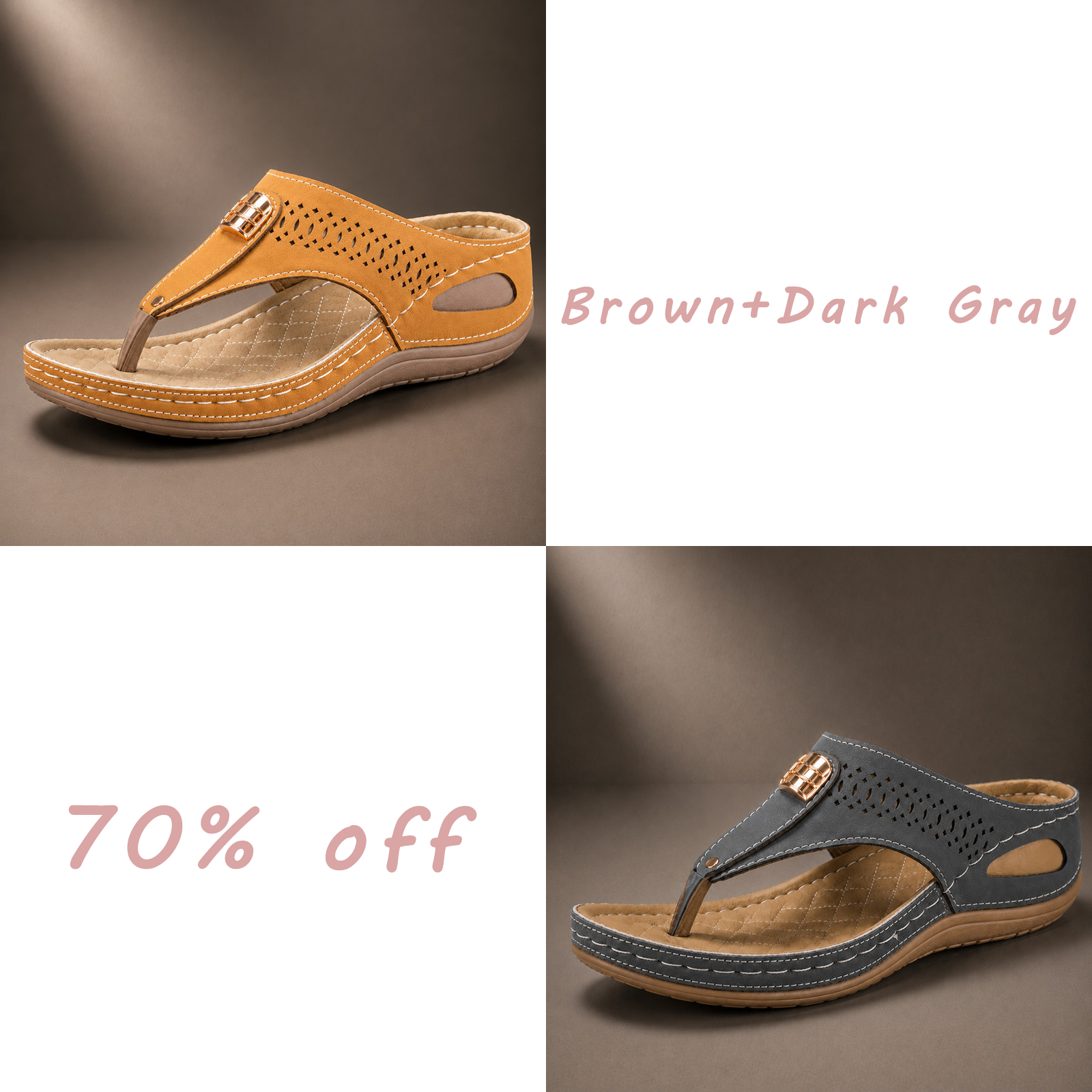 LAST DAY 70% OFF ✨ Women’s Breathable Comfort Walking Sandals – Arch Support & Non-Slip Sole