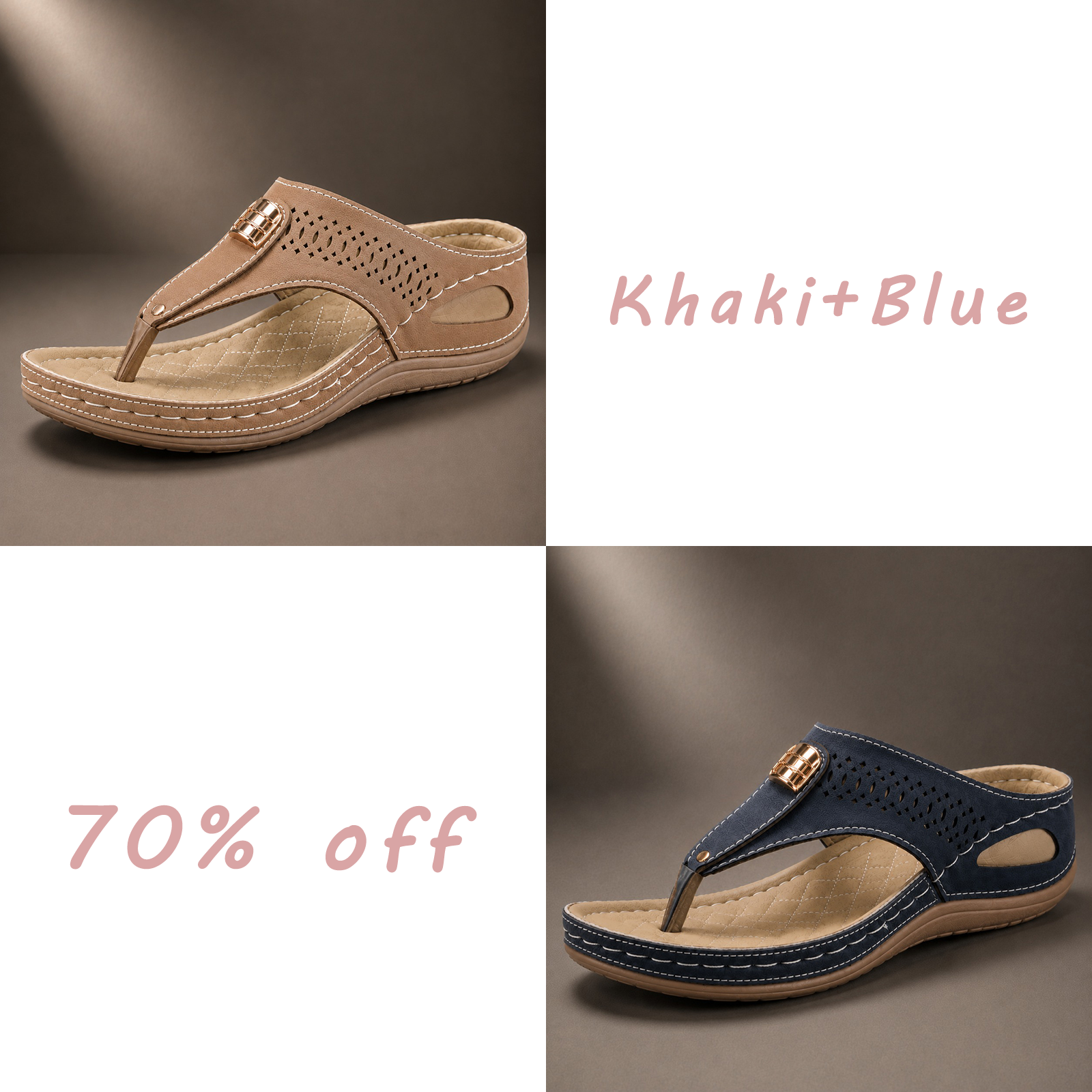 LAST DAY 70% OFF ✨ Women’s Breathable Comfort Walking Sandals – Arch Support & Non-Slip Sole
