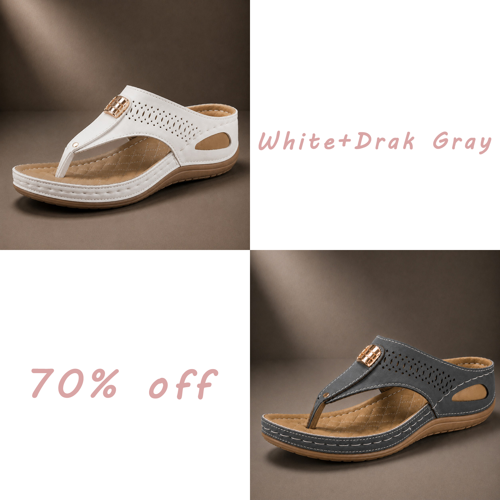 LAST DAY 70% OFF ✨ Women’s Breathable Comfort Walking Sandals – Arch Support & Non-Slip Sole