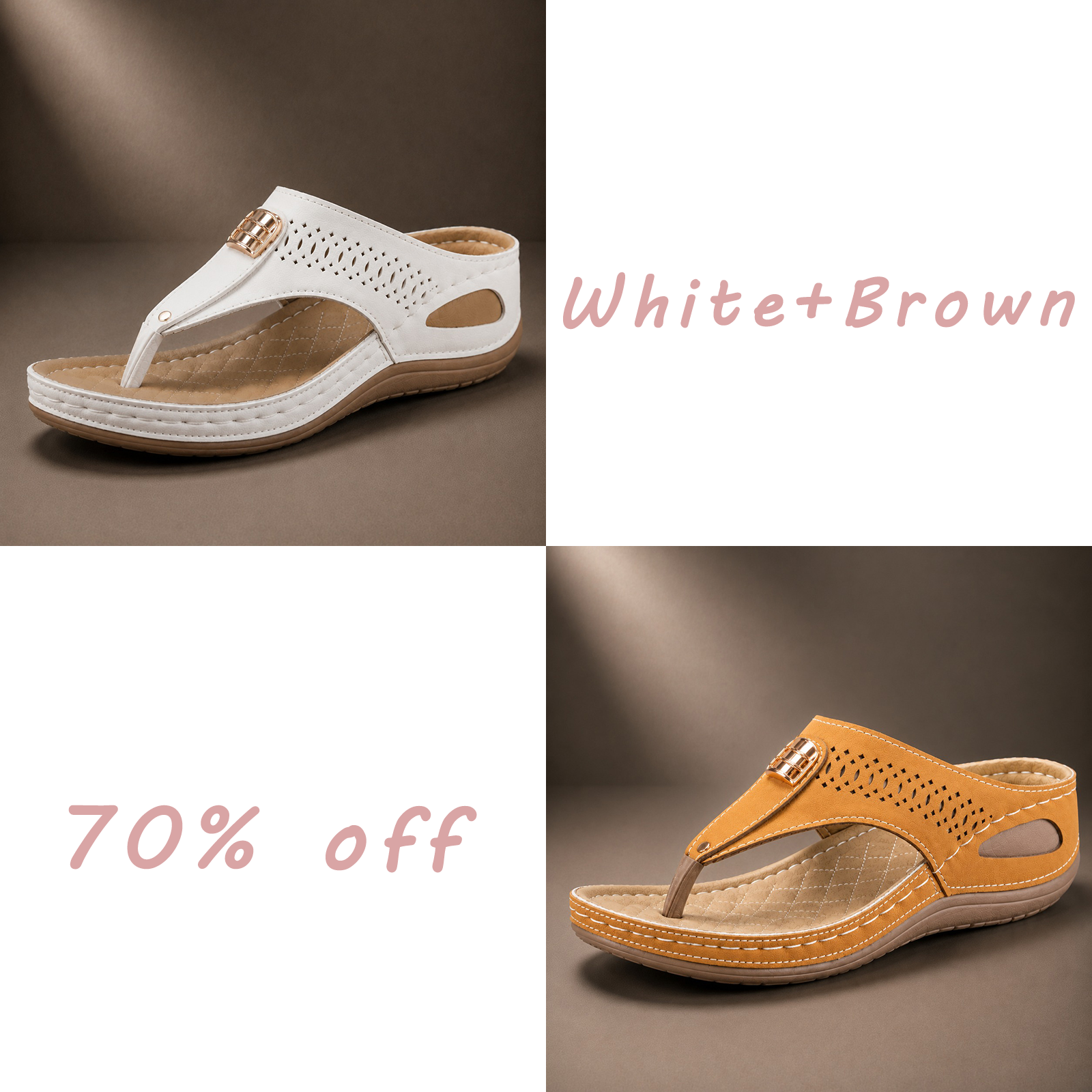 LAST DAY 70% OFF ✨ Women’s Breathable Comfort Walking Sandals – Arch Support & Non-Slip Sole
