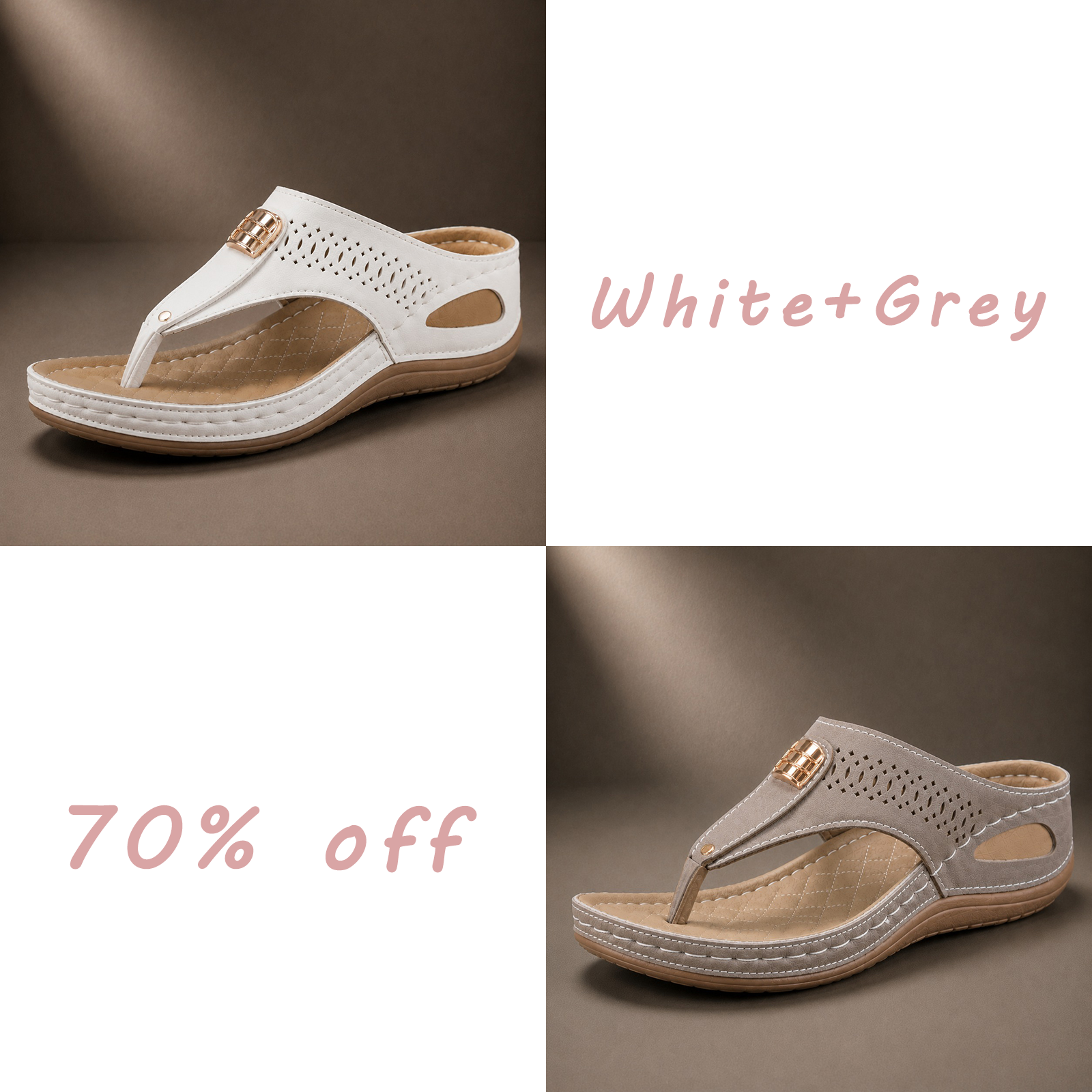 LAST DAY 70% OFF ✨ Women’s Breathable Comfort Walking Sandals – Arch Support & Non-Slip Sole