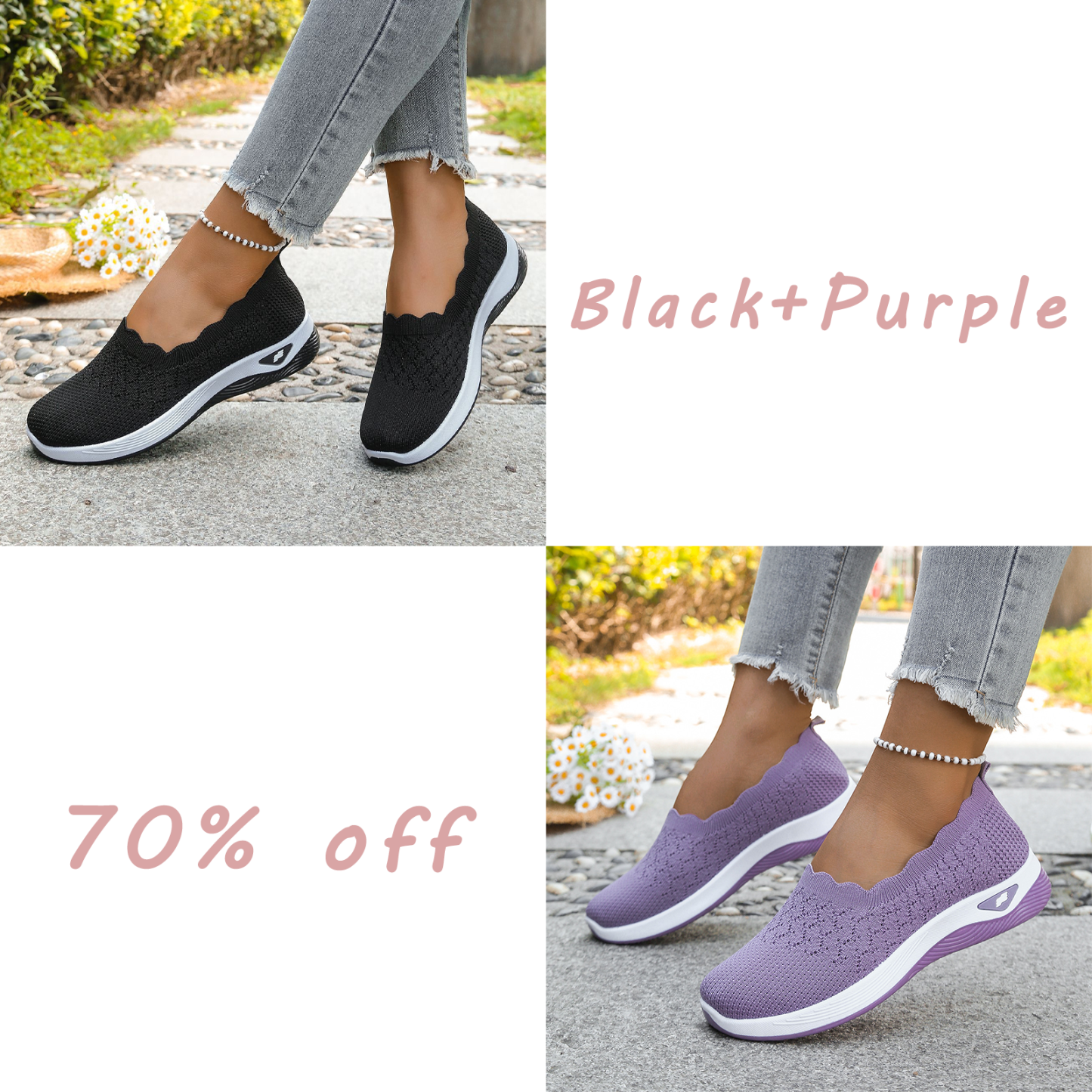 🔥Last day! 70% off!Women's Lightweight Breathable Walking Shoes