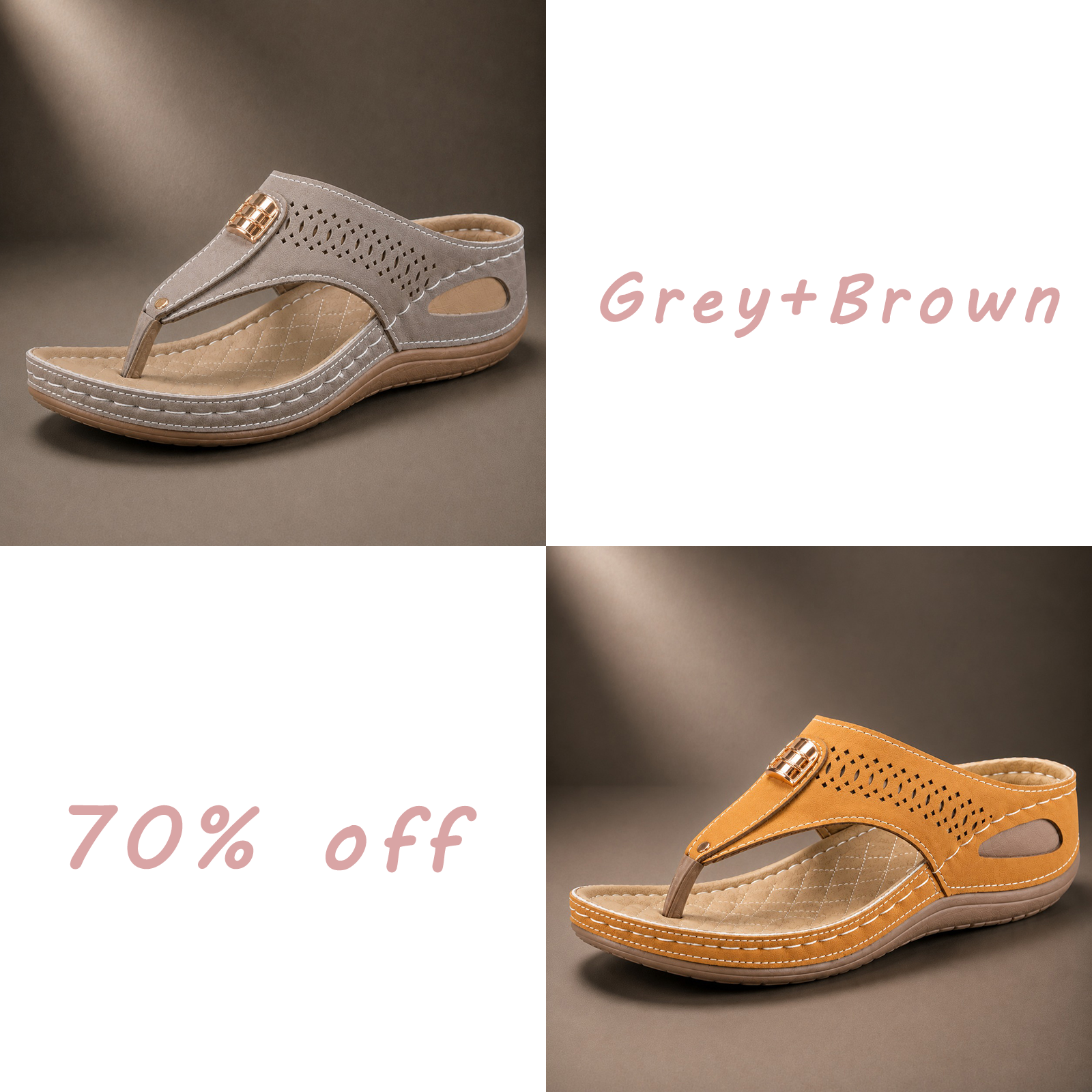 LAST DAY 70% OFF ✨ Women’s Breathable Comfort Walking Sandals – Arch Support & Non-Slip Sole
