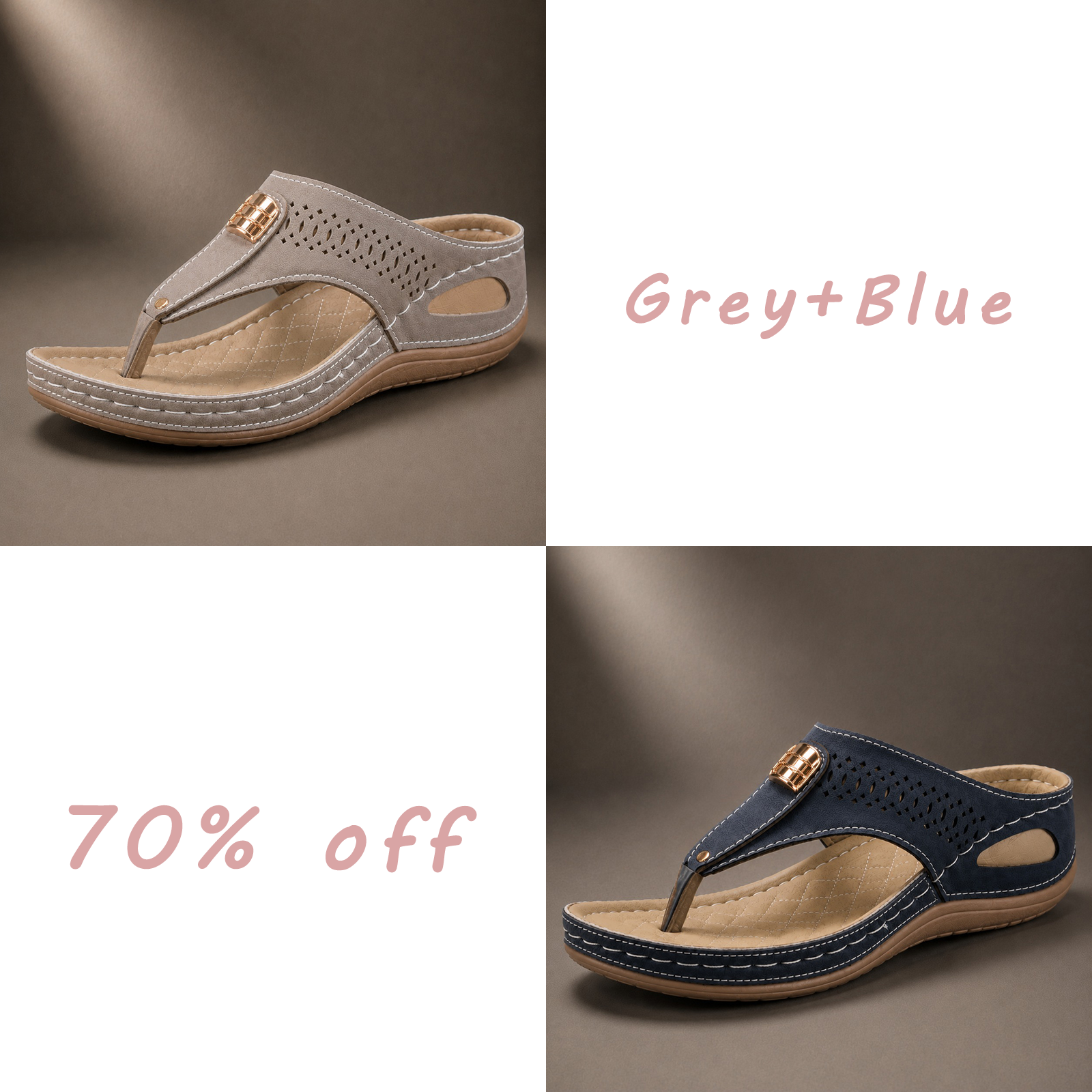 LAST DAY 70% OFF ✨ Women’s Breathable Comfort Walking Sandals – Arch Support & Non-Slip Sole