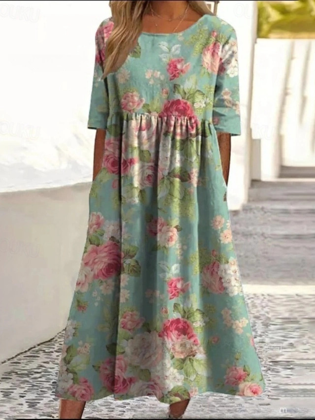Women's Mid-Length Dress for Spring & Summer