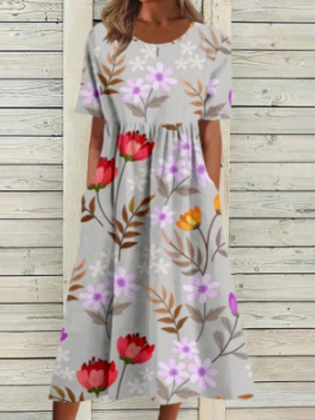 Women's Mid-Length Dress for Spring & Summer