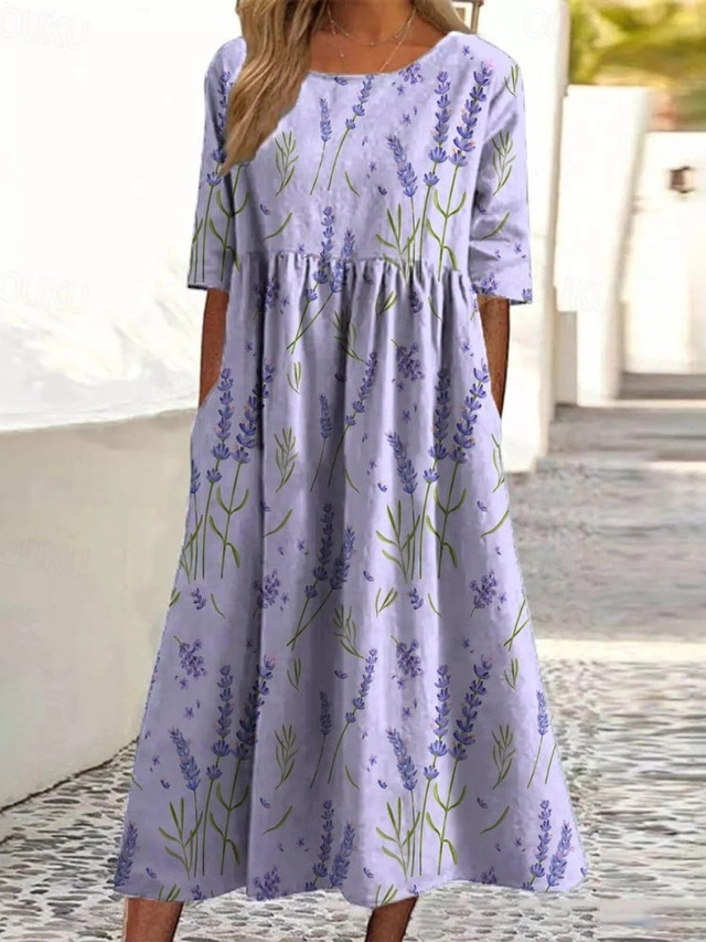 Women's Mid-Length Dress for Spring & Summer