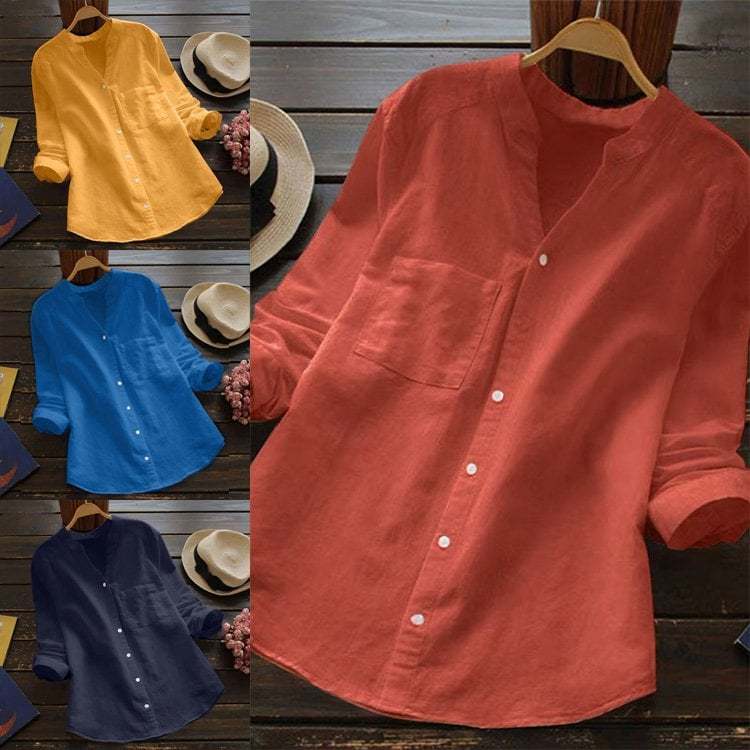 💗SUMMER BIGGEST SALE 49% OFF🌹LINEN COTTON CASUAL LOOSE SHIRT💖
