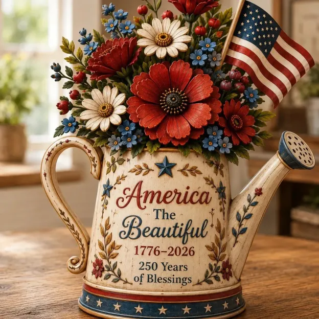 Handmade America’s 250th Anniversary Patriotic Floral Décor
