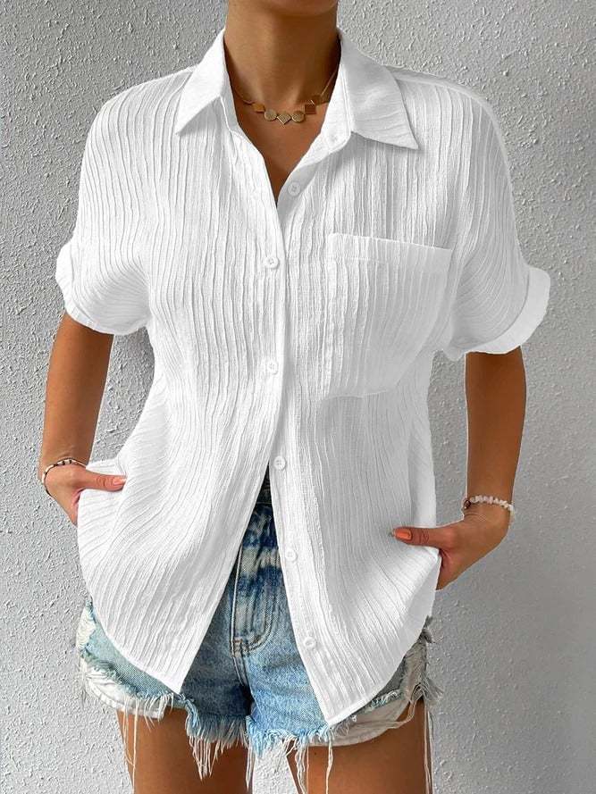 NEW🔥2025 Women's Button Placket Casual Cotton Shirt