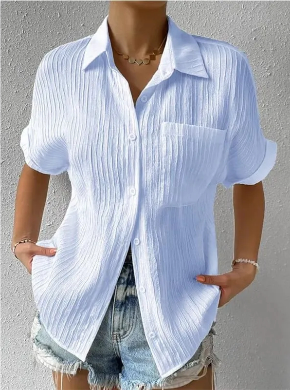 NEW🔥2025 Women's Button Placket Casual Cotton Shirt