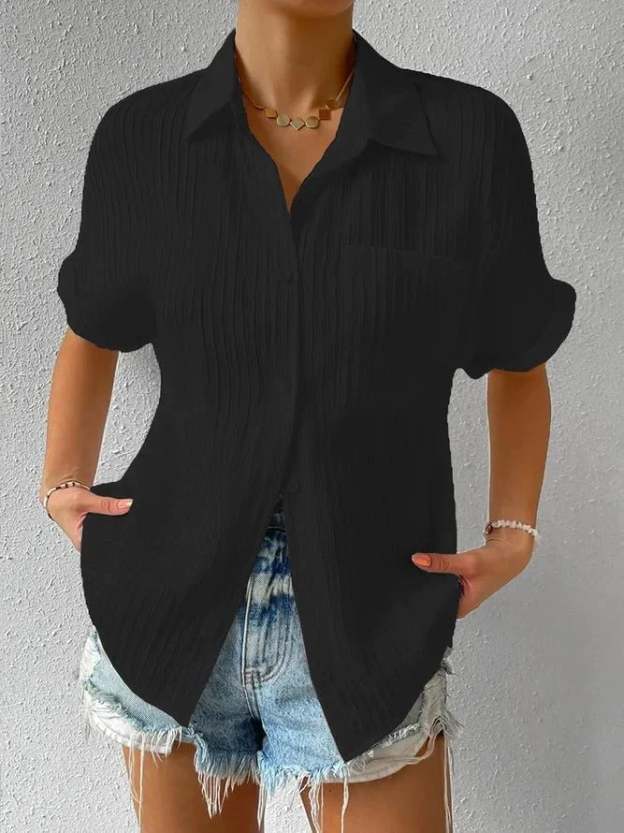 NEW🔥2025 Women's Button Placket Casual Cotton Shirt