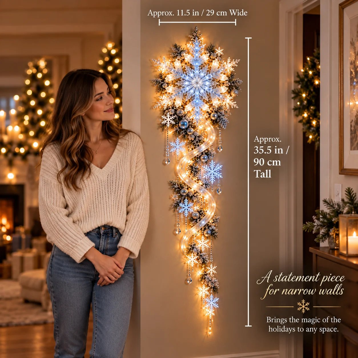 🔥Last Day 49% OFF🔥❄️ Giant Snowflake Blizzard Trail- Let the Snowstorm Glow Indoors