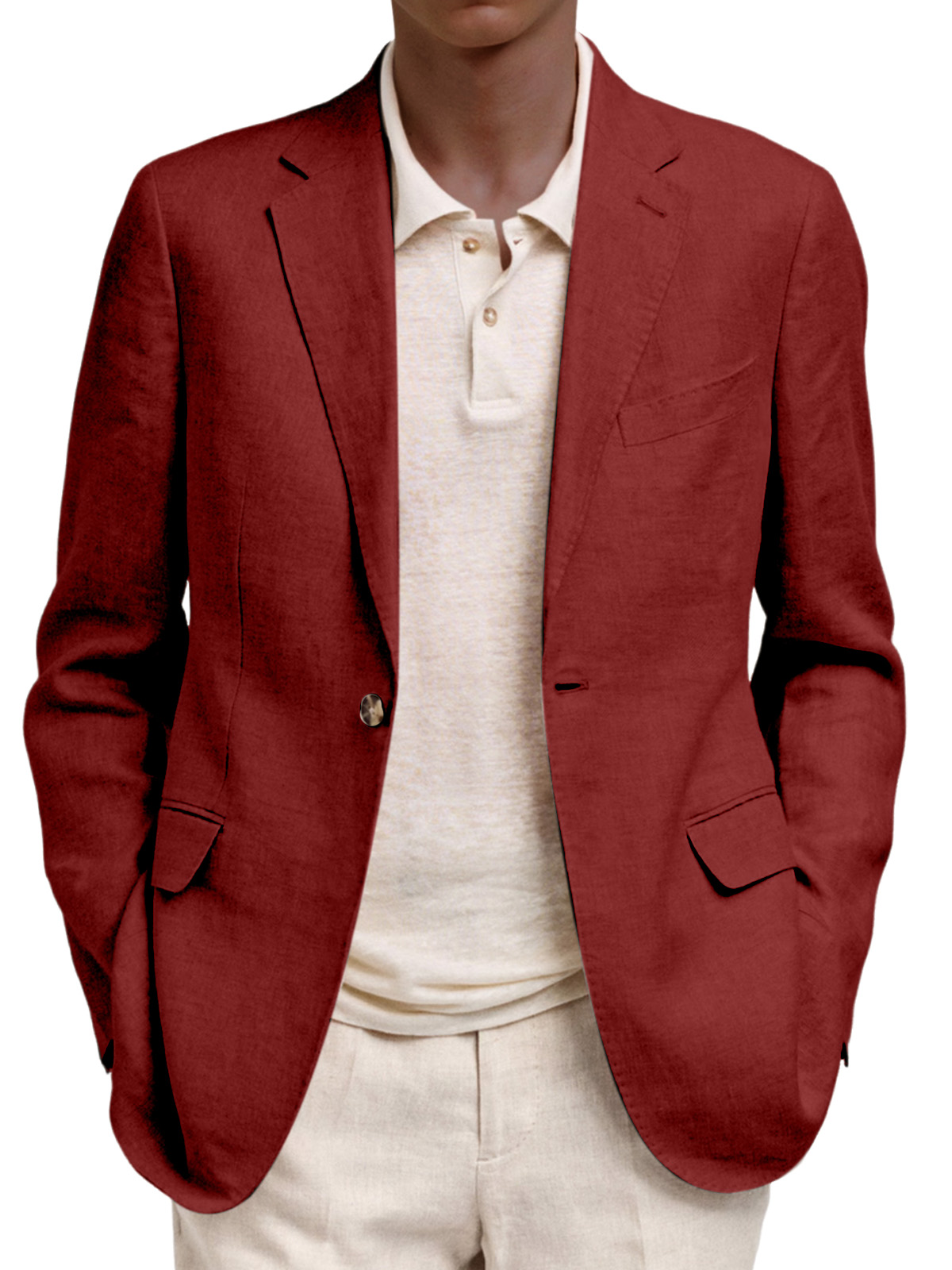 Men's Casual And Comfortable Solid Color Suit Jacket