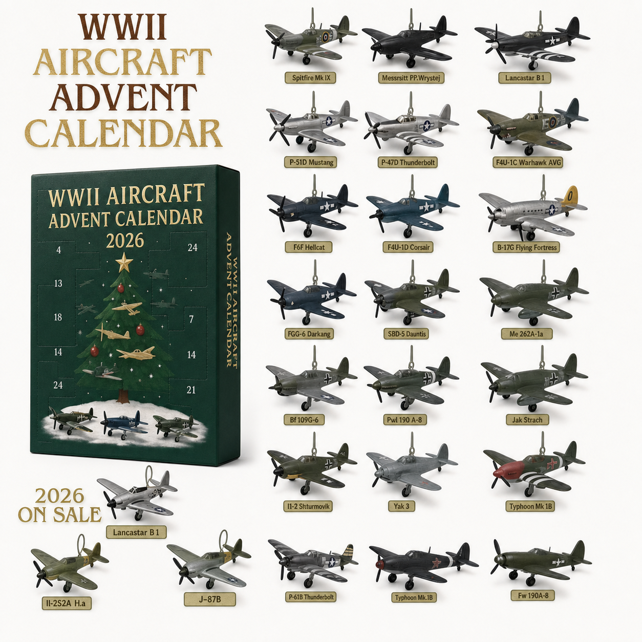 2026 Aircraft Advent Calendar – World War II Plane Collection product detail