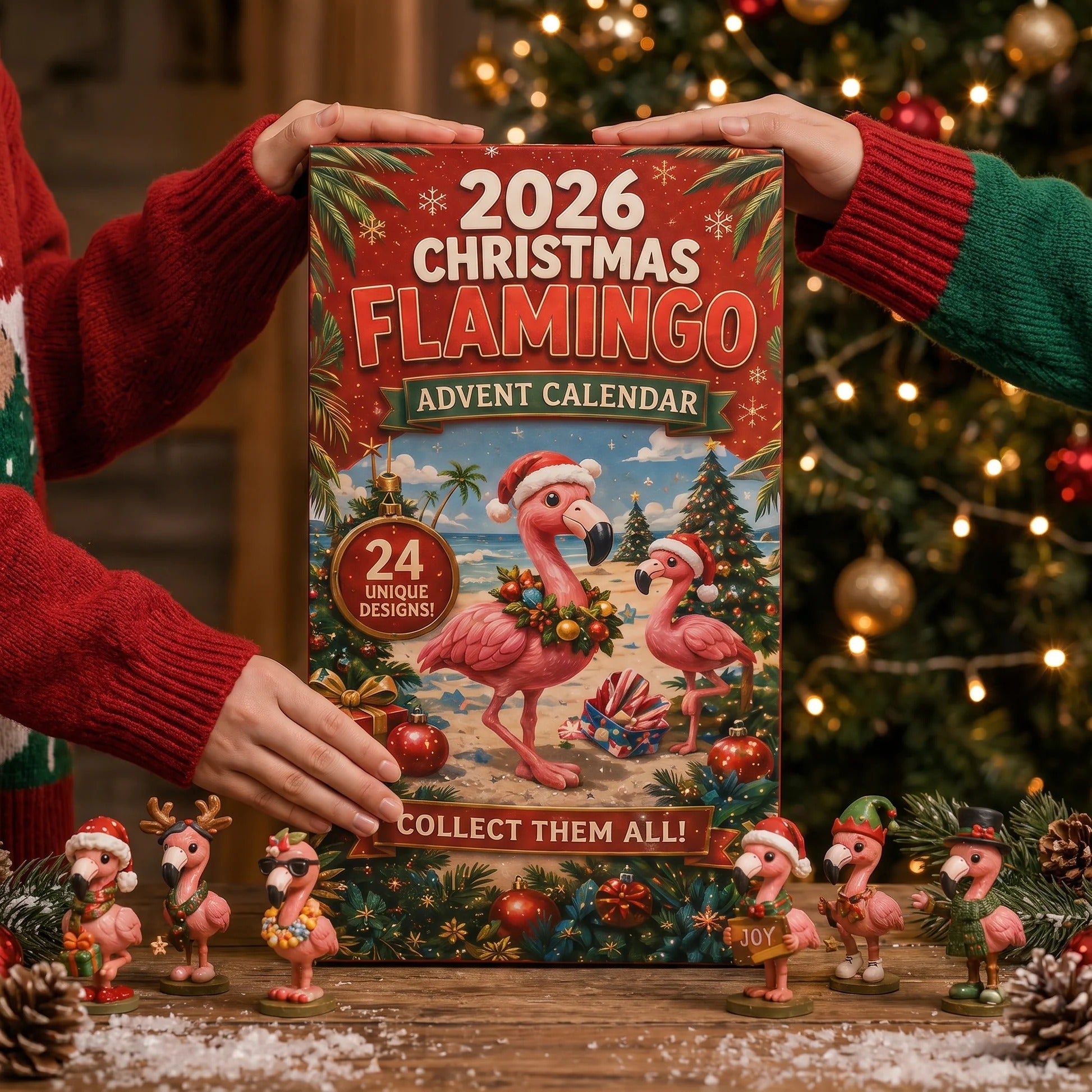 Christmas Flamingo Advent Calendar 2026 – 24 Festive Flamingos