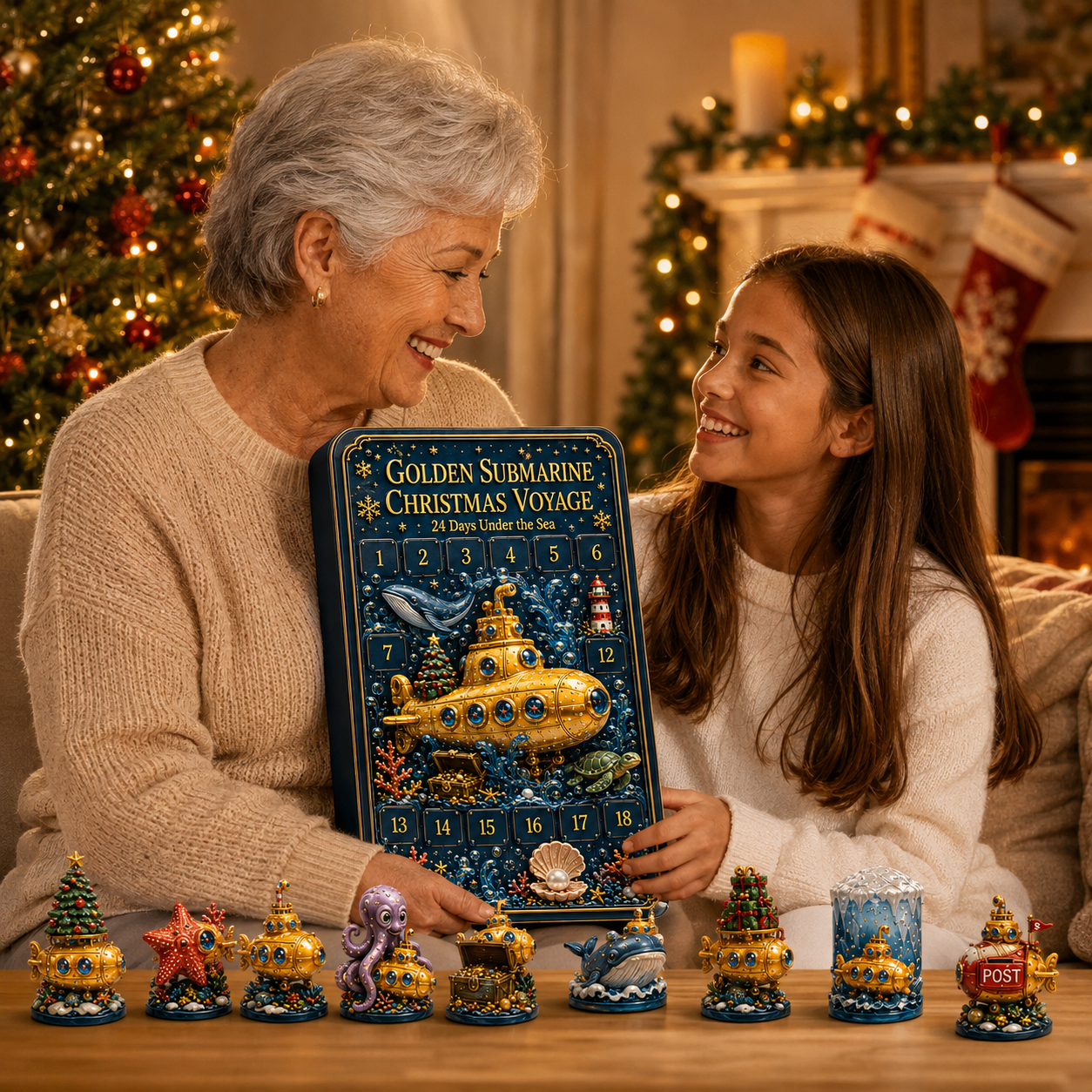 Golden Submarine Advent Calendar countdown experience