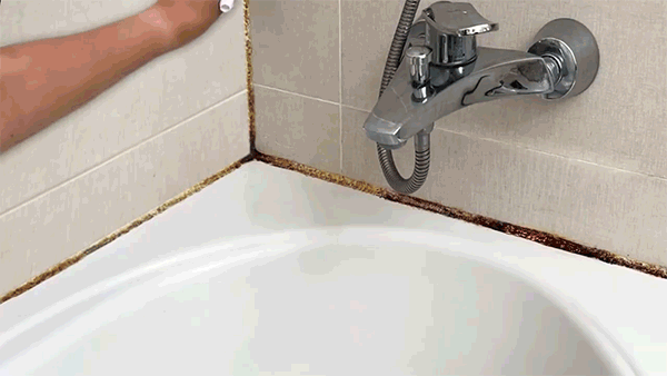 Before and after grout pen tile restoration