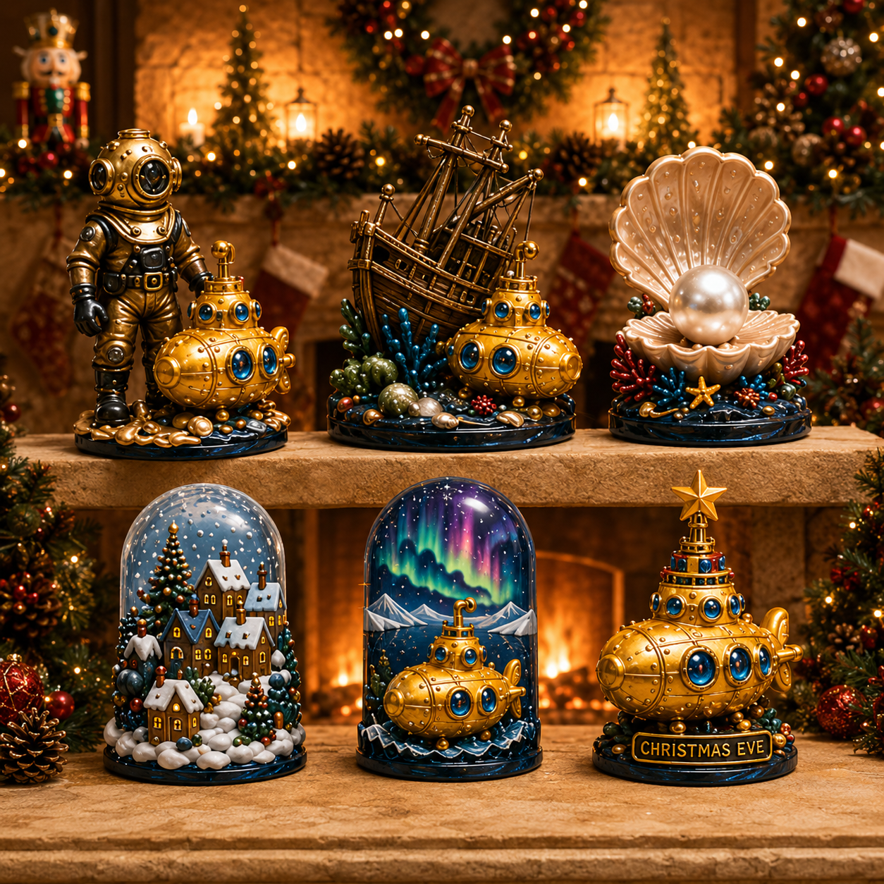 Golden Submarine Christmas keepsake collection