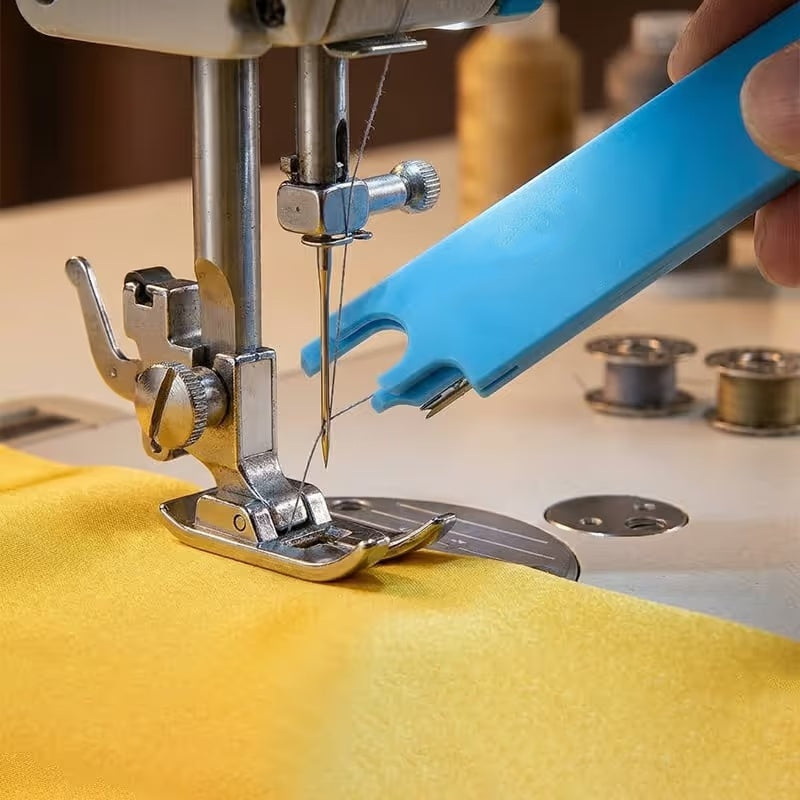 JACK Quick Threader close-up while threading a sewing machine