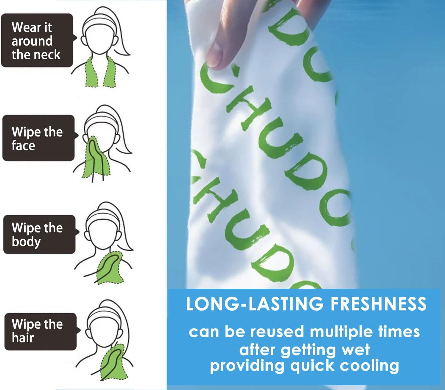 Extra large cooling towel size
