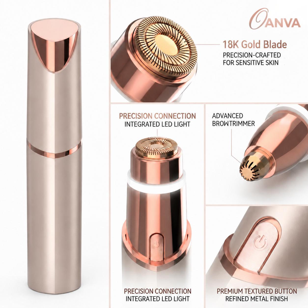 OANVA 2 in 1 facial & eyebrow hair trimmer for Women, Rechargeable Face Razor, Lip & Peach Fuzz Remover, Precision Eyebrow Shaper, Portable Painless Hair Removal Tool. OANVA 2 in 1 facial & eyebrow hair trimmer for Women, Rechargeable Face Razor, Lip & Peach Fuzz Remover, Precision Eyebrow Shaper, Portable Painless Hair Removal Tool.