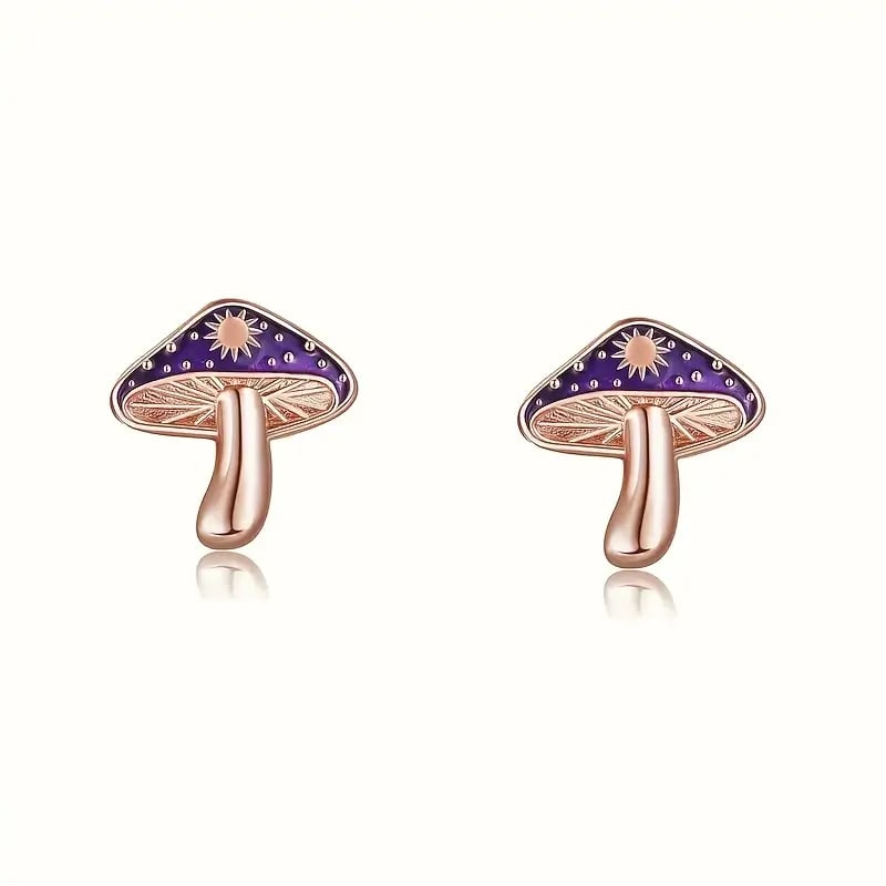 🌌🍄Starry River Mushroom Design Fashion Studs