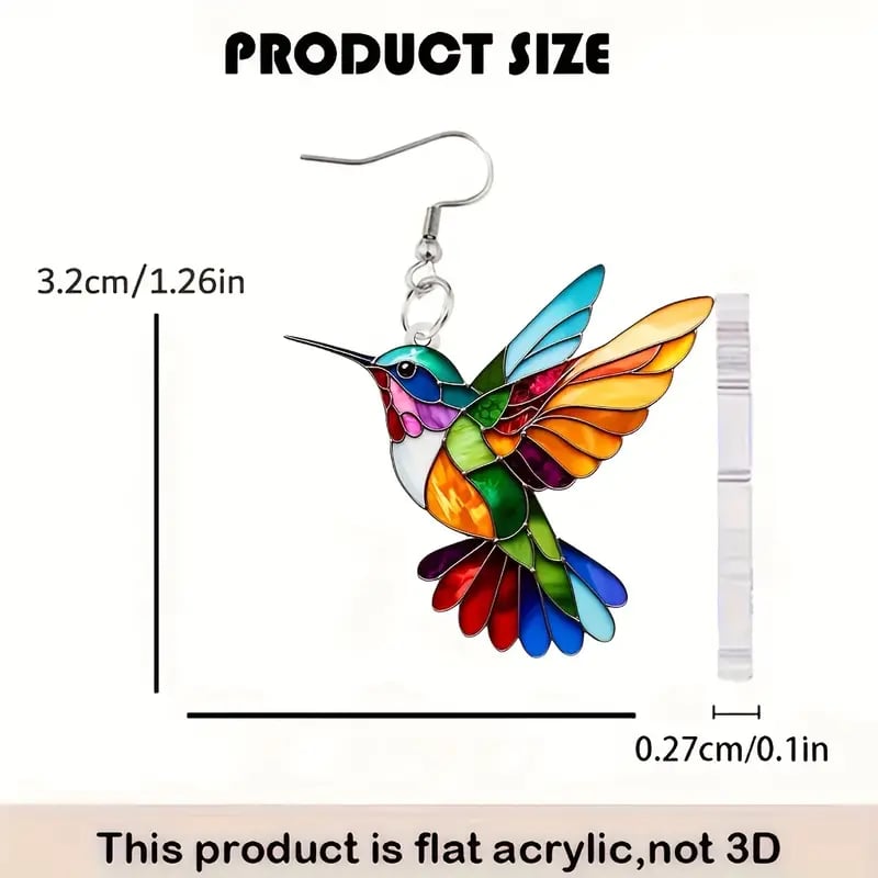 🔥Last Day 60% OFF🌈Colorful Hummingbird Earrings🐦