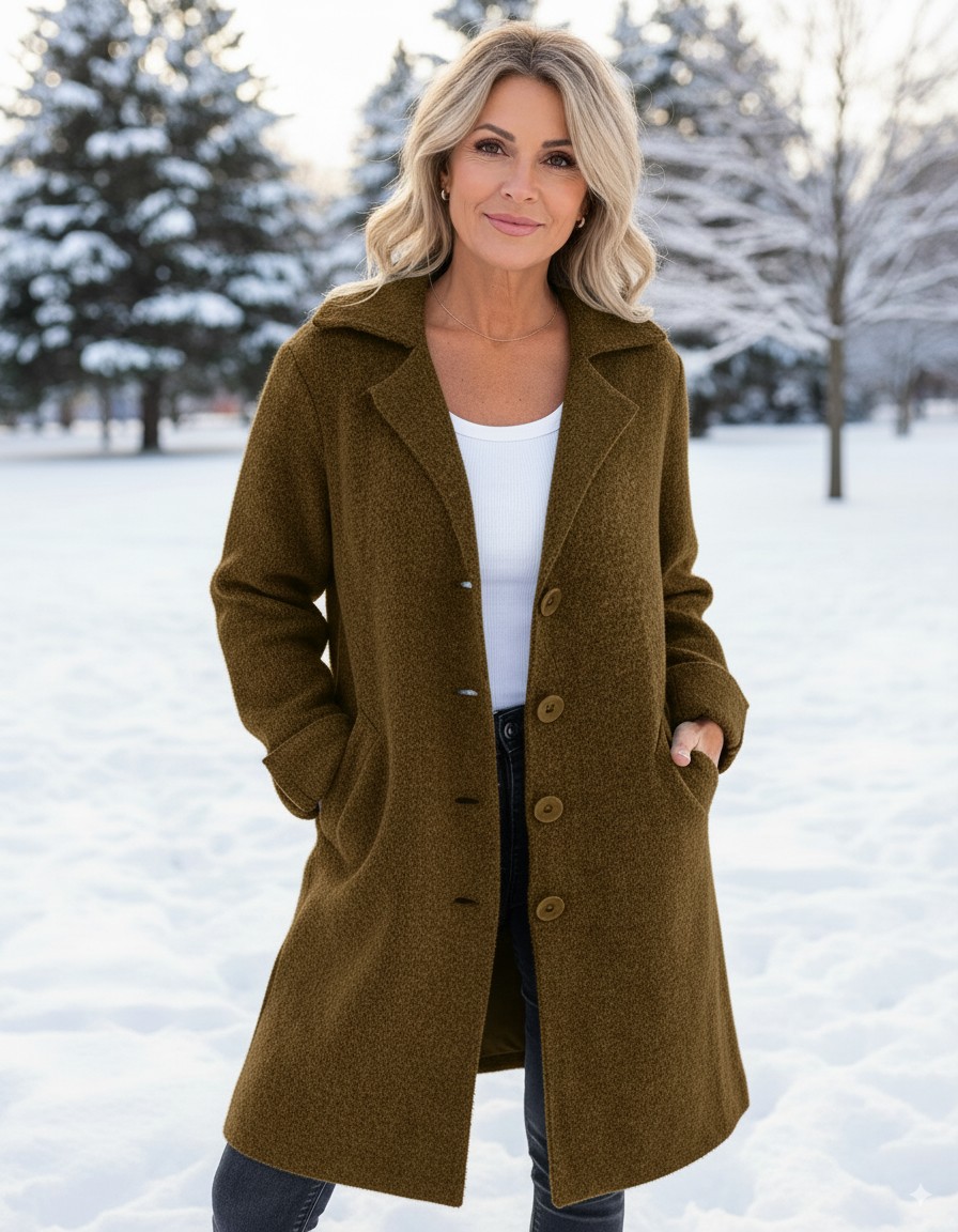 NEW🔥 Wool Casual Lapel Single Breasted Long Coat