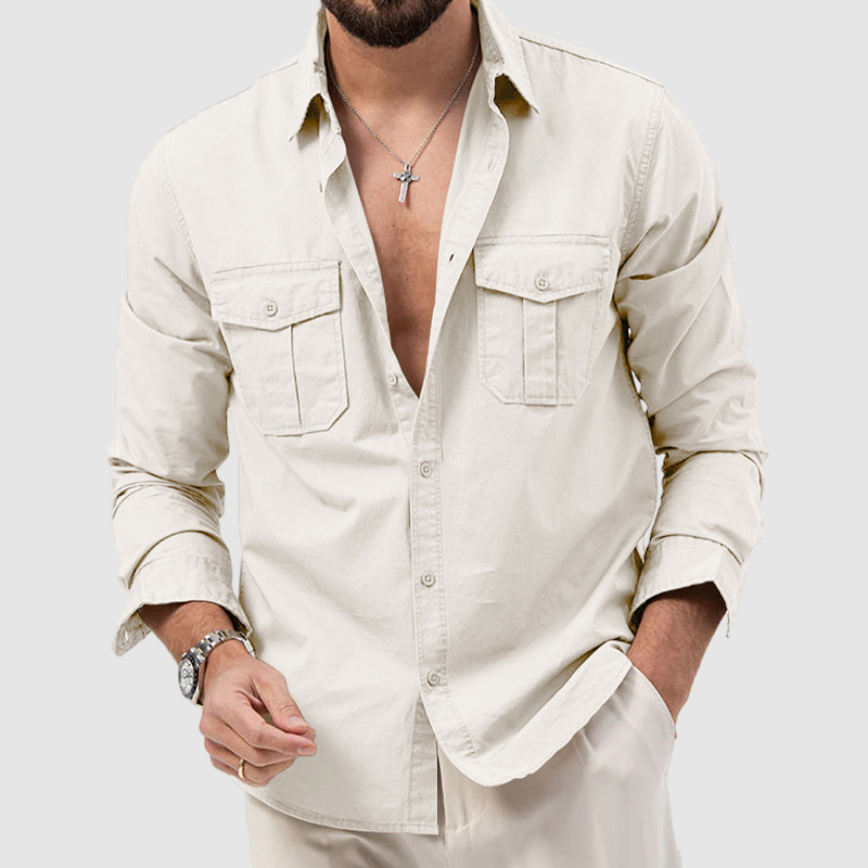  This Week Only - Men's Casual Cotton Workwear Pocket Shirt